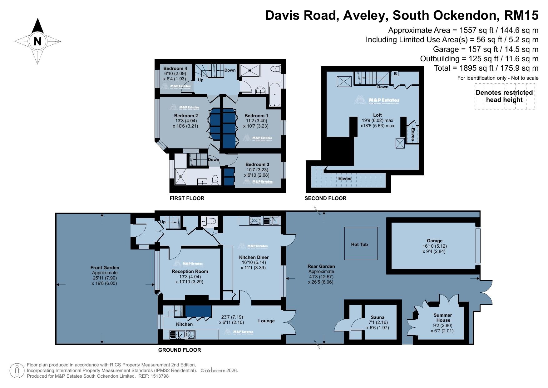 2 Davis Road, Aveley, Essex floorplan