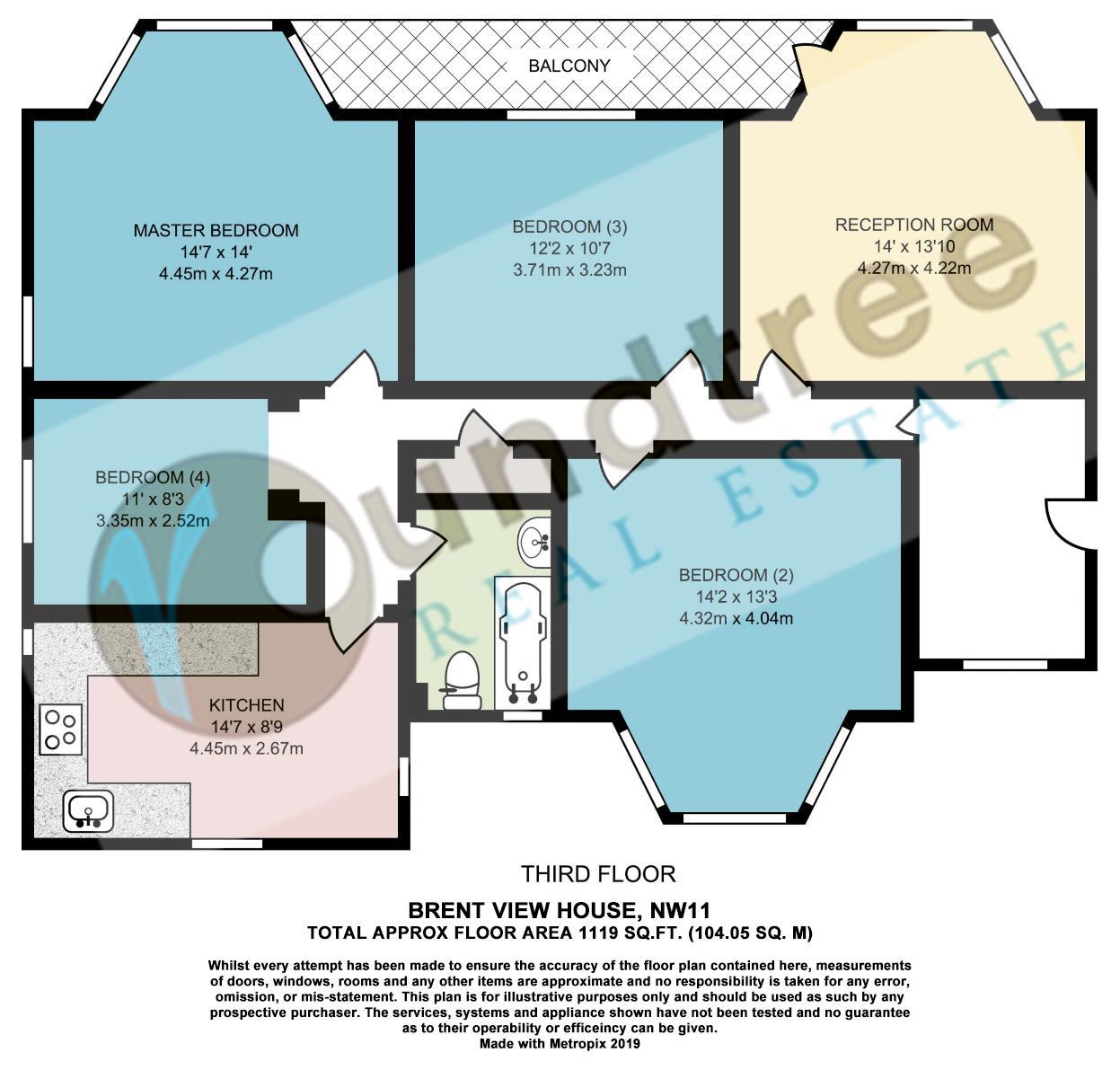 7, Brent View House, Hendon floorplan