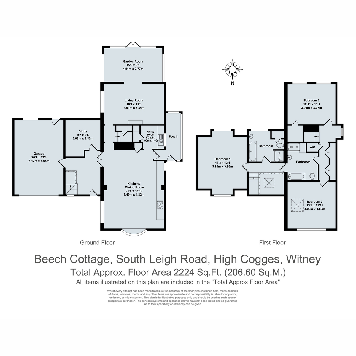 Beech Cottage, South Leigh Road, High Cogges floorplan