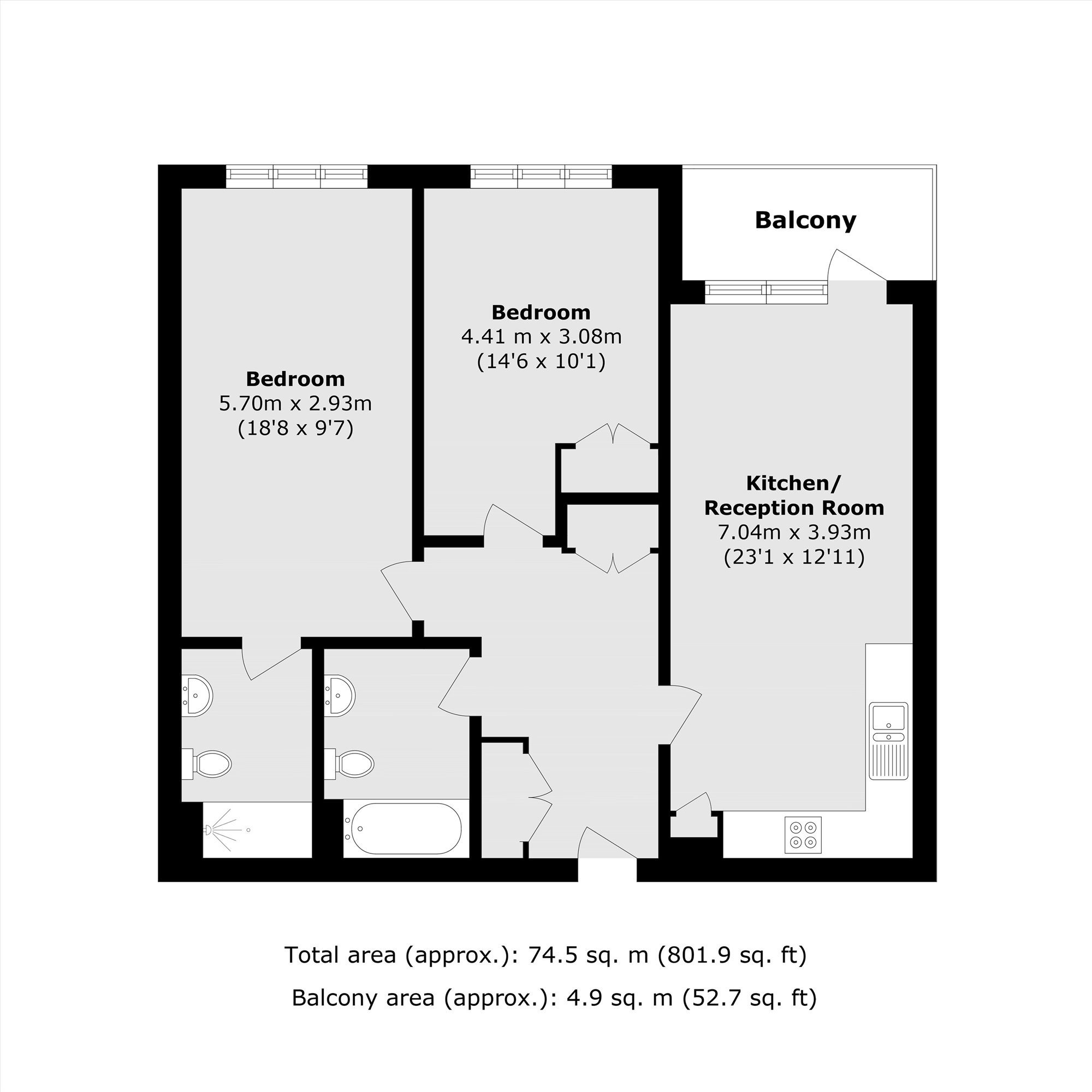 Flat 4, 409, Beulah Hill, London floorplan