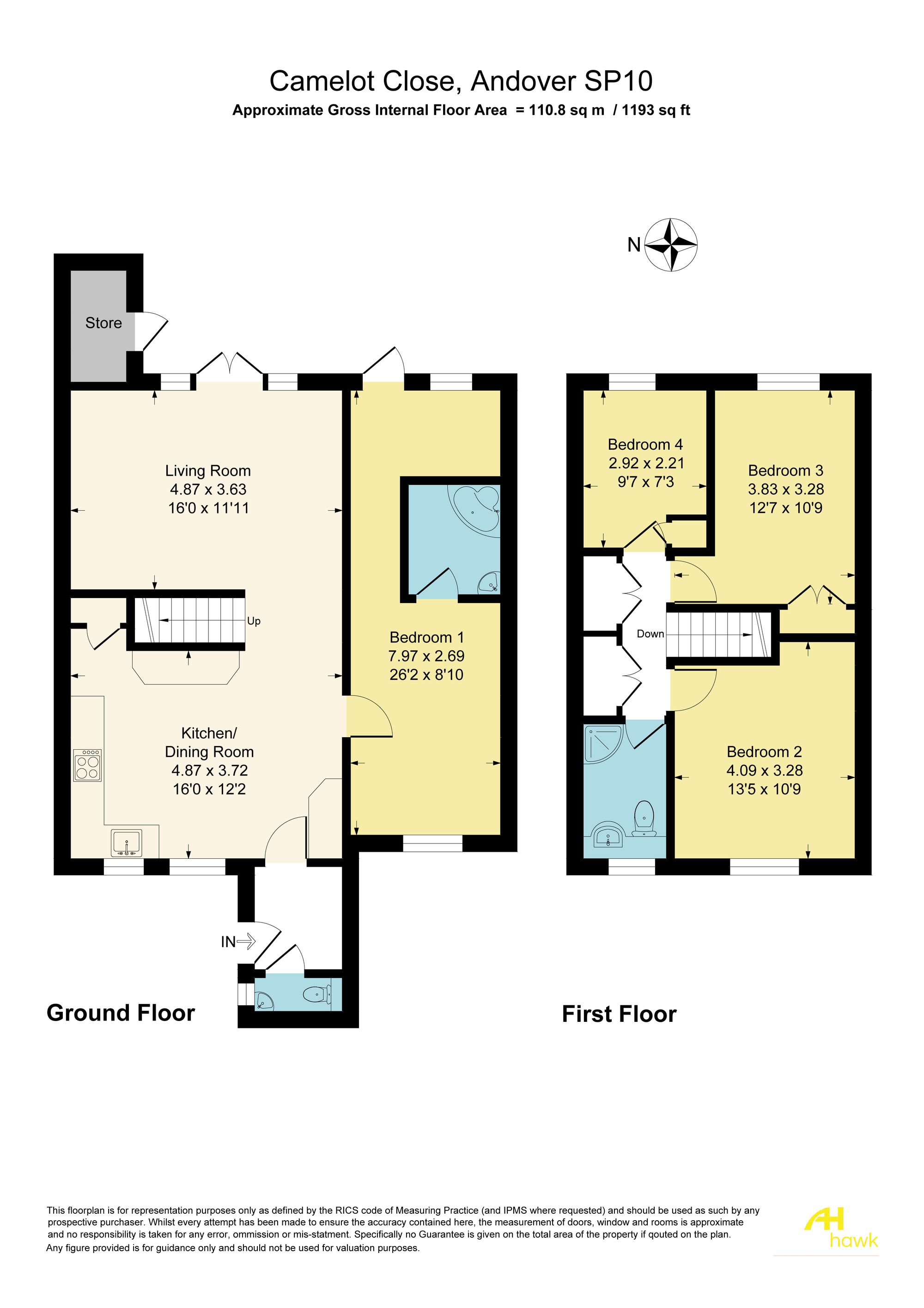 36 Camelot Close, Andover floorplan