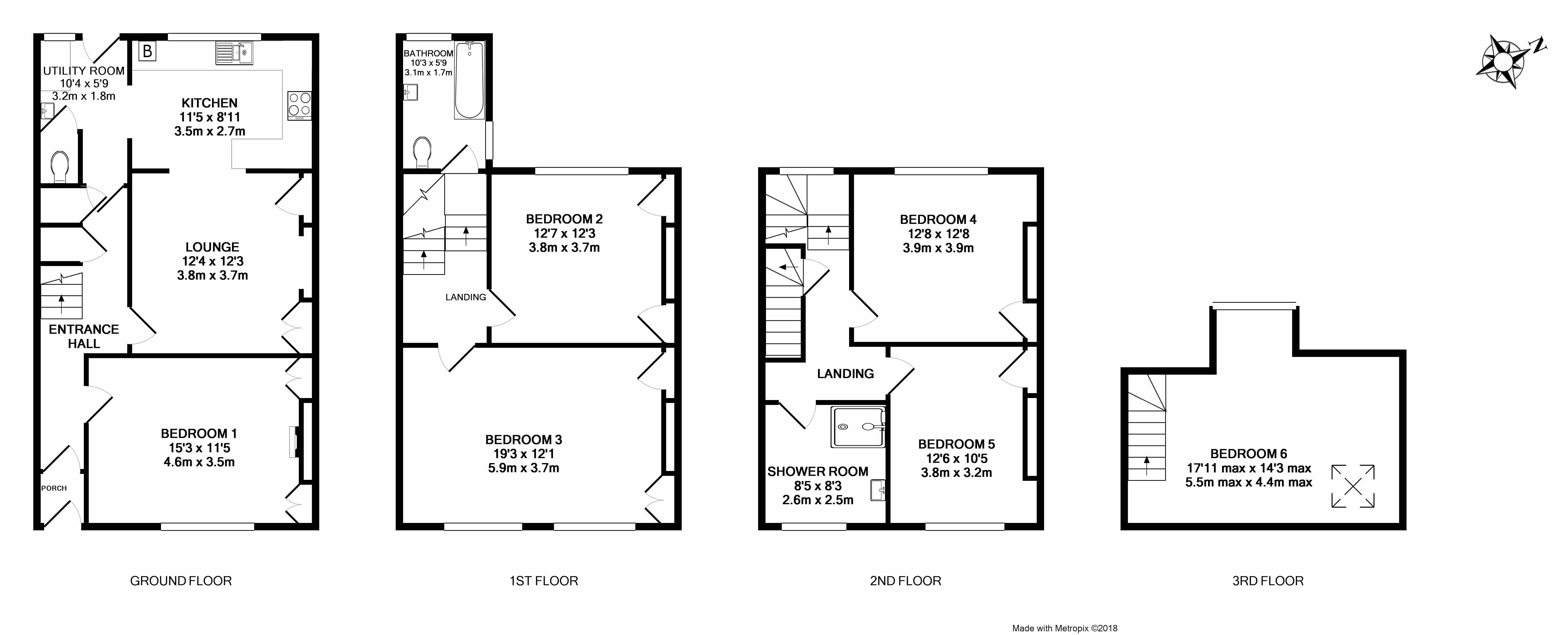 55, Longbrook Street, Exeter floorplan