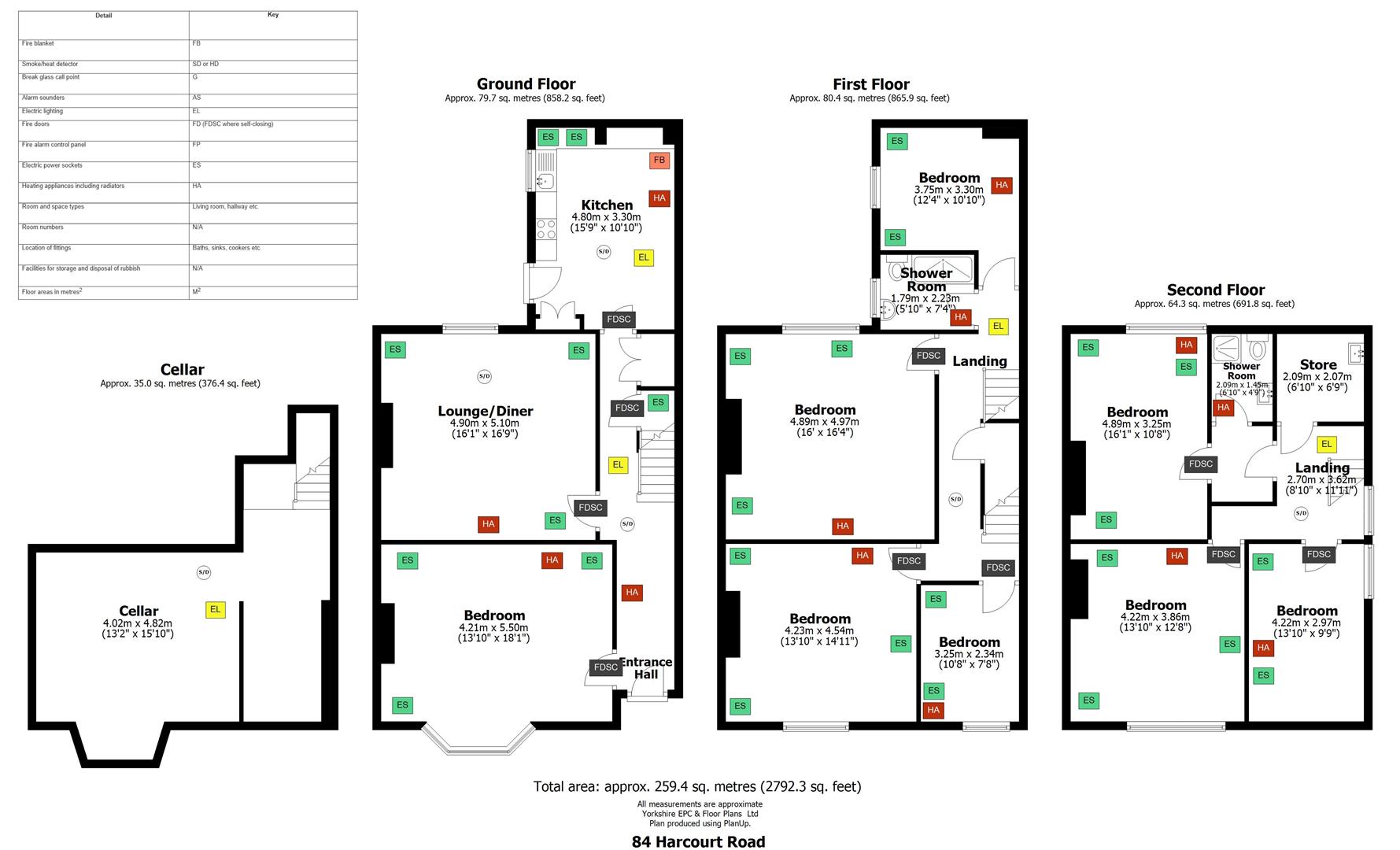 Harcourt Road, Sheffield floorplan