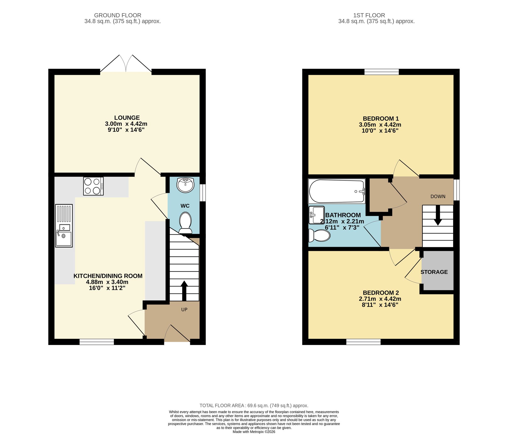 3 Calehale Close, Chesterfield floorplan