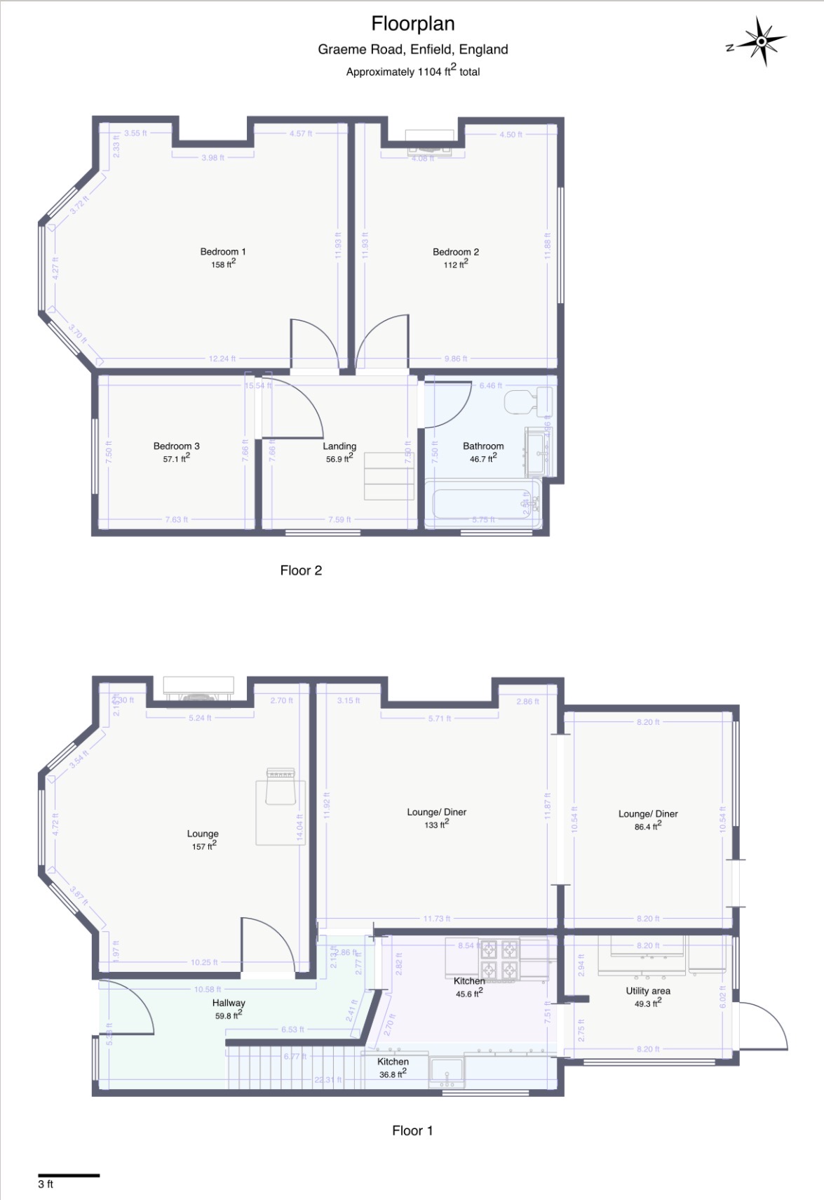 37, Graeme Road, Middlesex floorplan