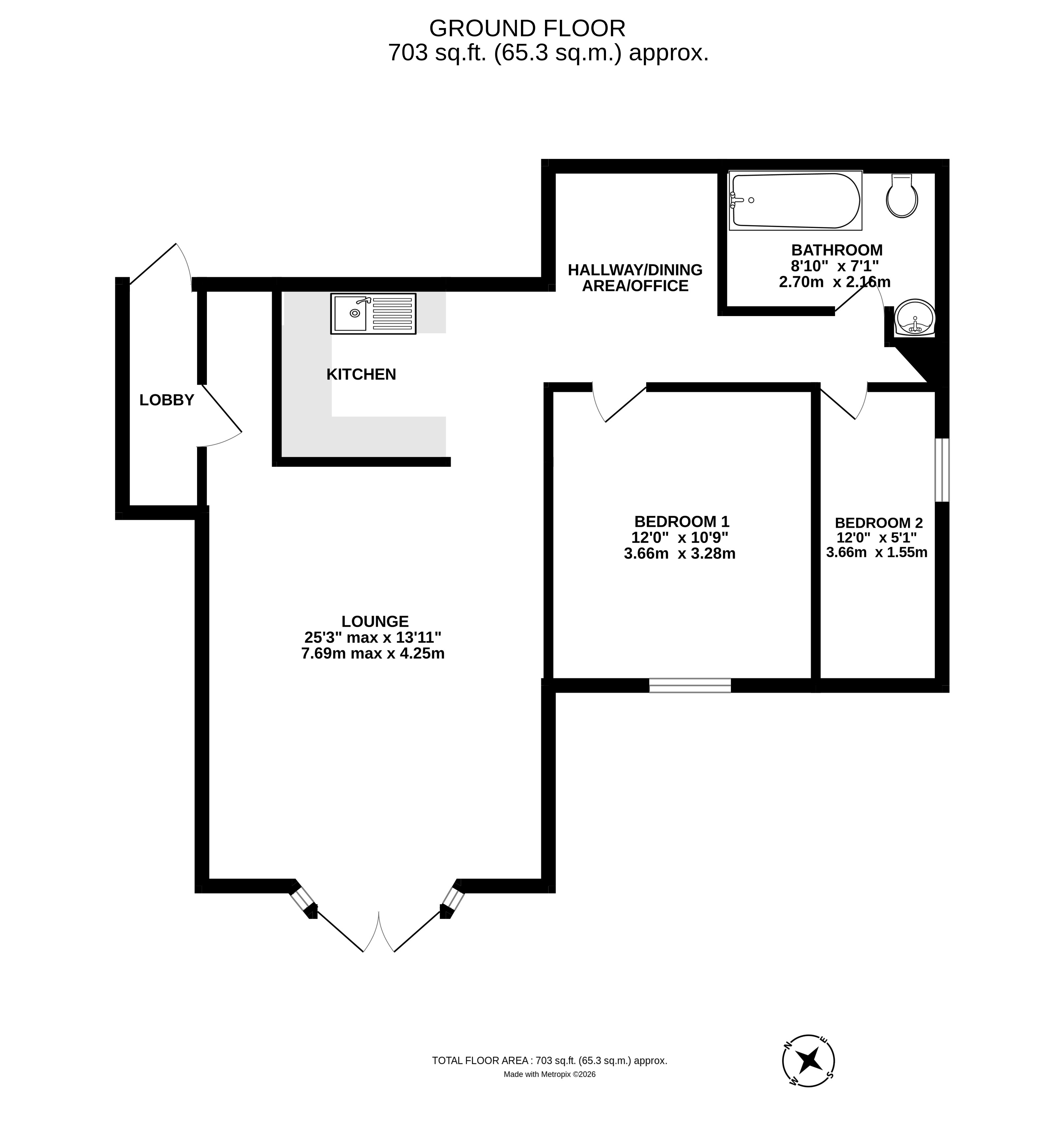 Flat 1, The Briary,, Lower Erith Road, Torquay floorplan