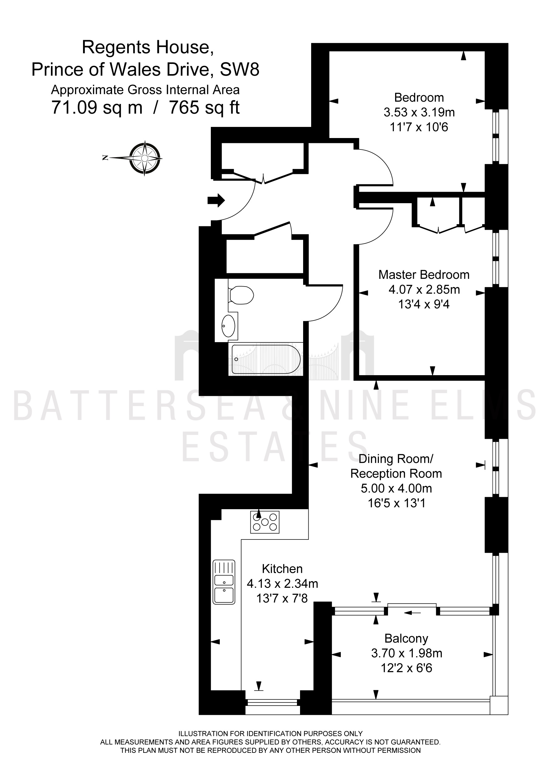 2 Bedrooms Flat for sale in Prince Of Wales Drive, London SW8