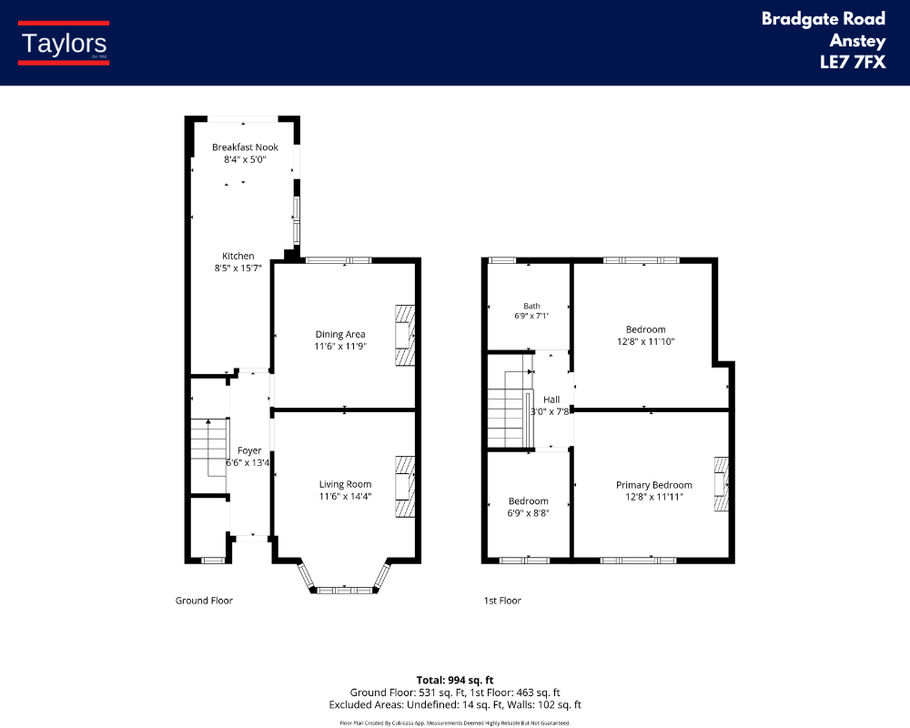 281, Bradgate Road, Leicester floorplan