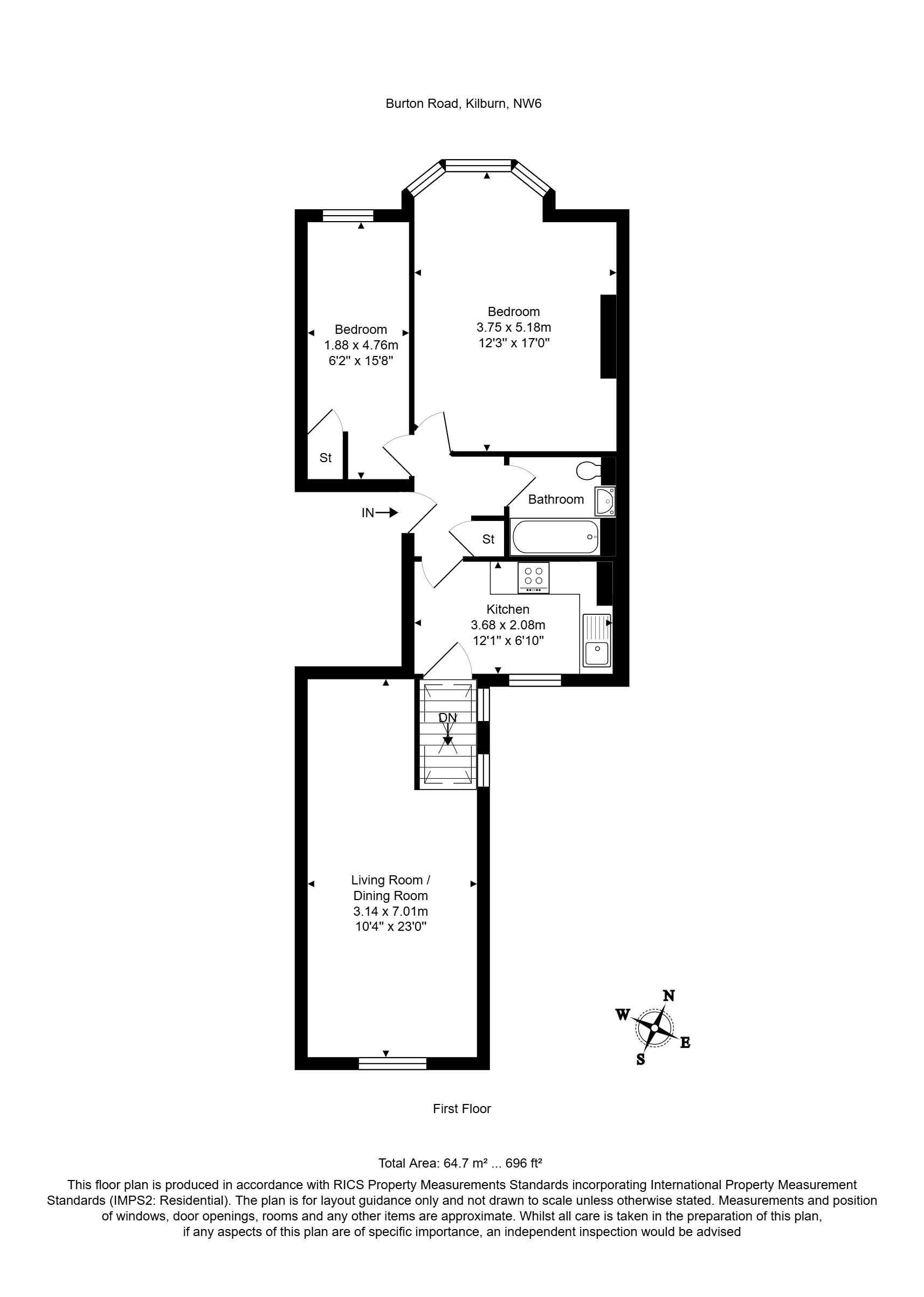 Burton Road, London floorplan
