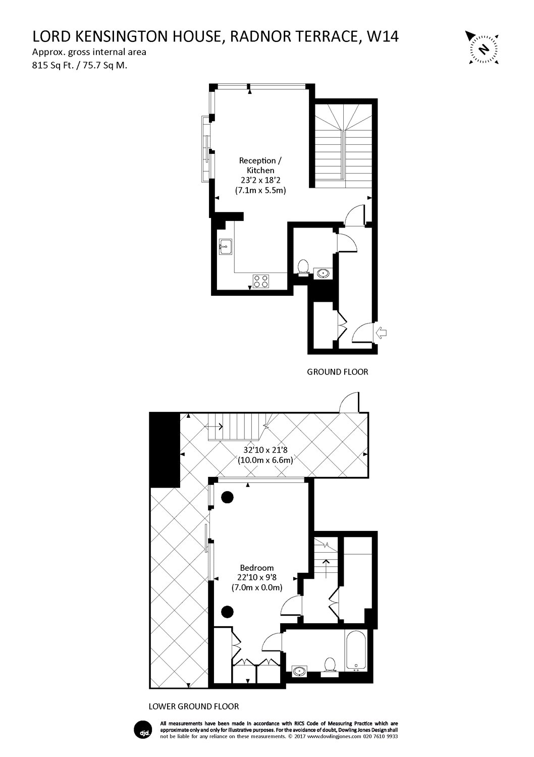 1 Bedrooms Flat to rent in Lord Kensington House, 5 Radnor Terrace, Kensington, London W14