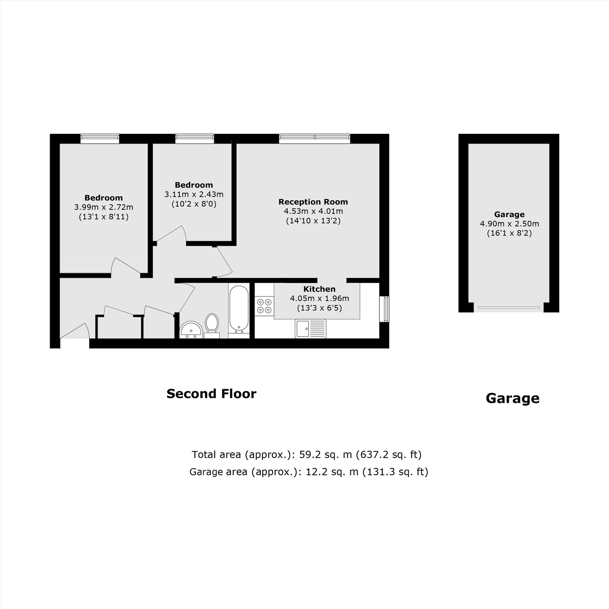 Flat 8, 5, Berrylands, Surbiton floorplan