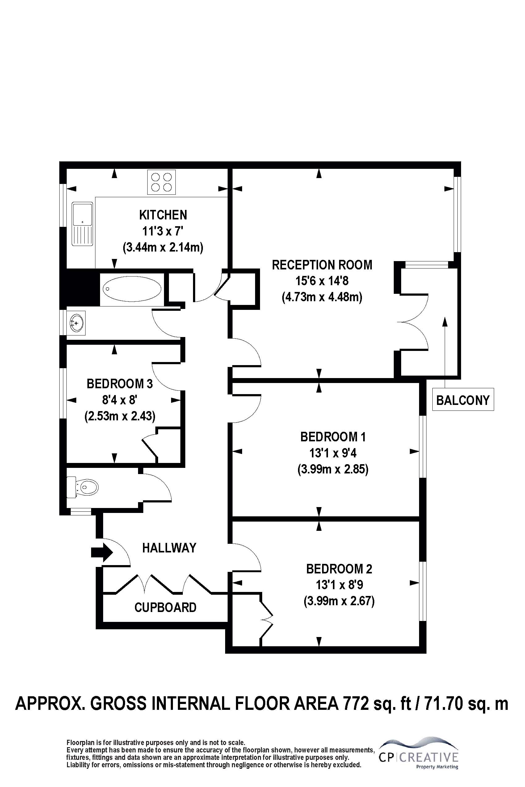 3 Bedrooms Flat to rent in Chobham Gardens, London SW19