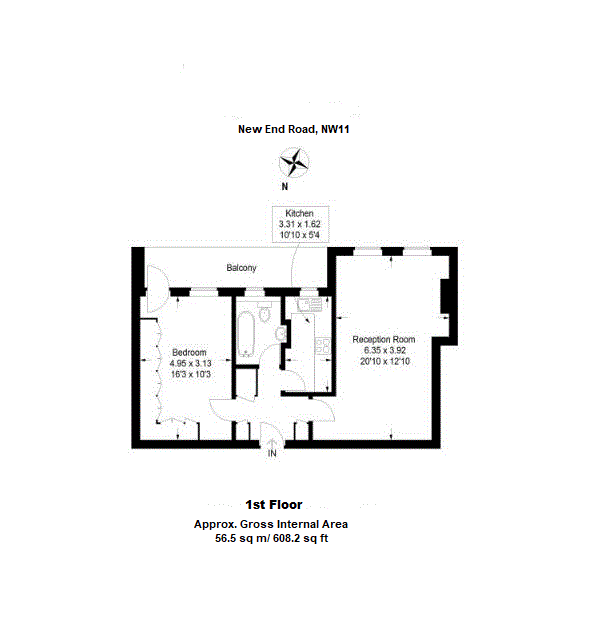 1 Bedrooms Flat to rent in West Heath Court, North End Road, Golders Green NW11