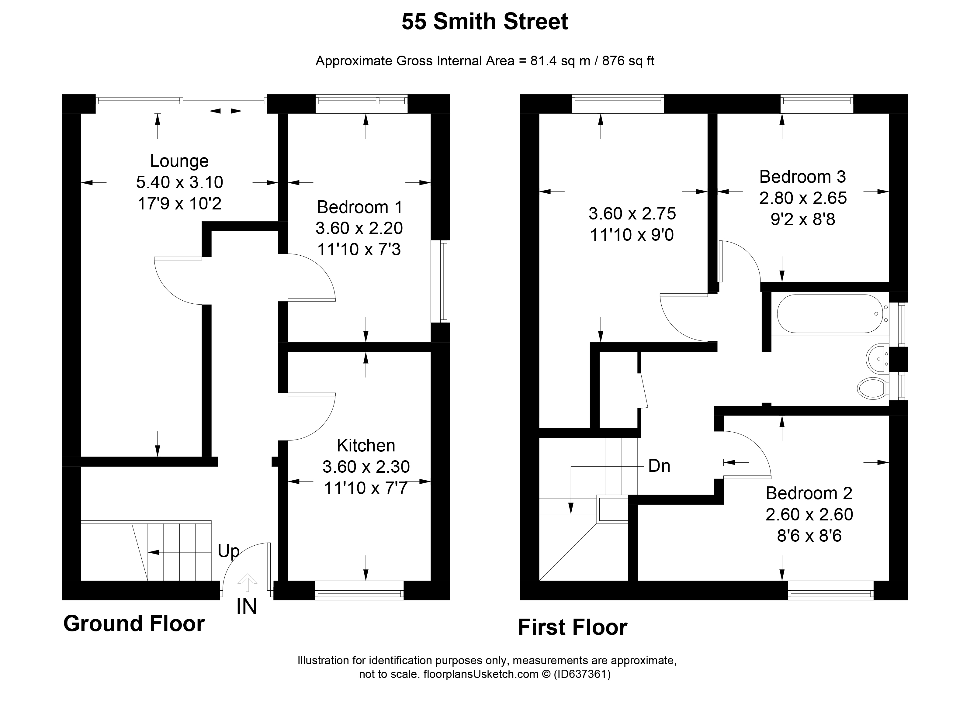 55, Smith Street, London floorplan