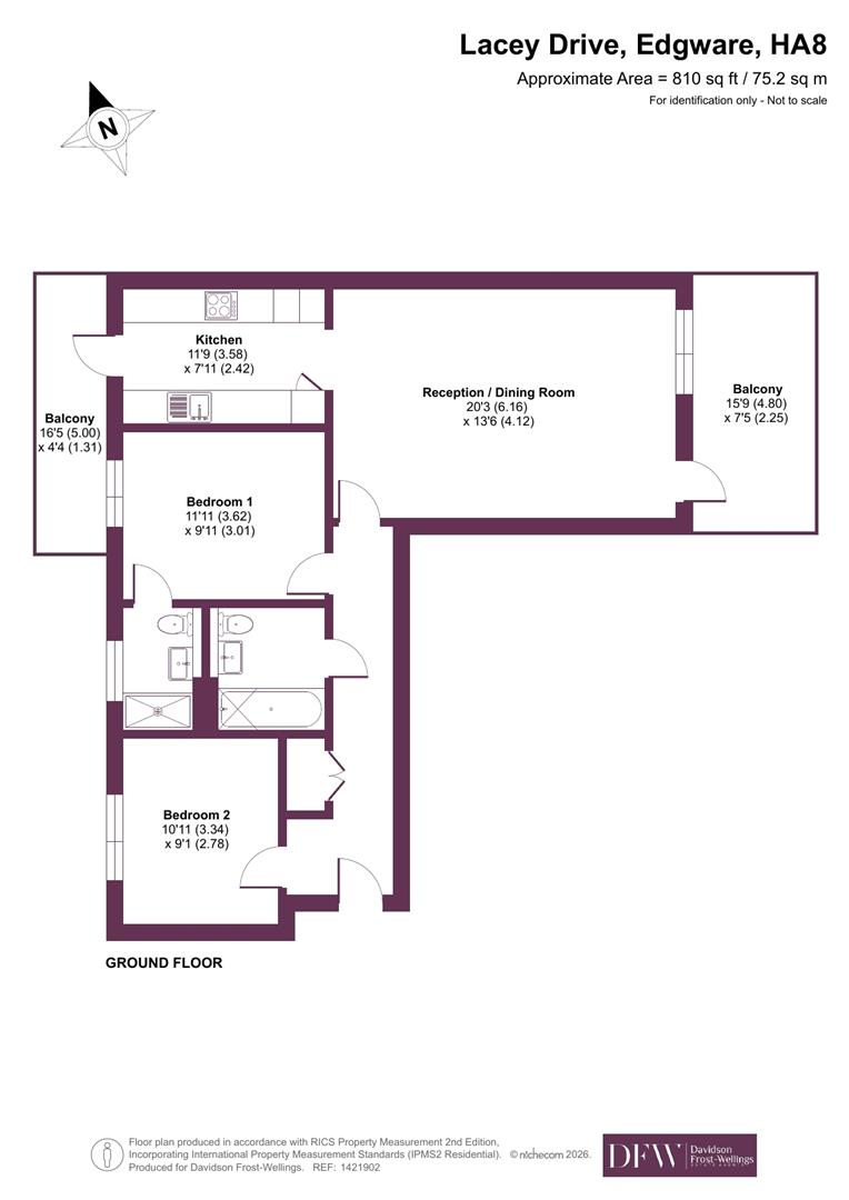 Flat 5, Welford Court, 1 Lacey Drive, Edgware floorplan