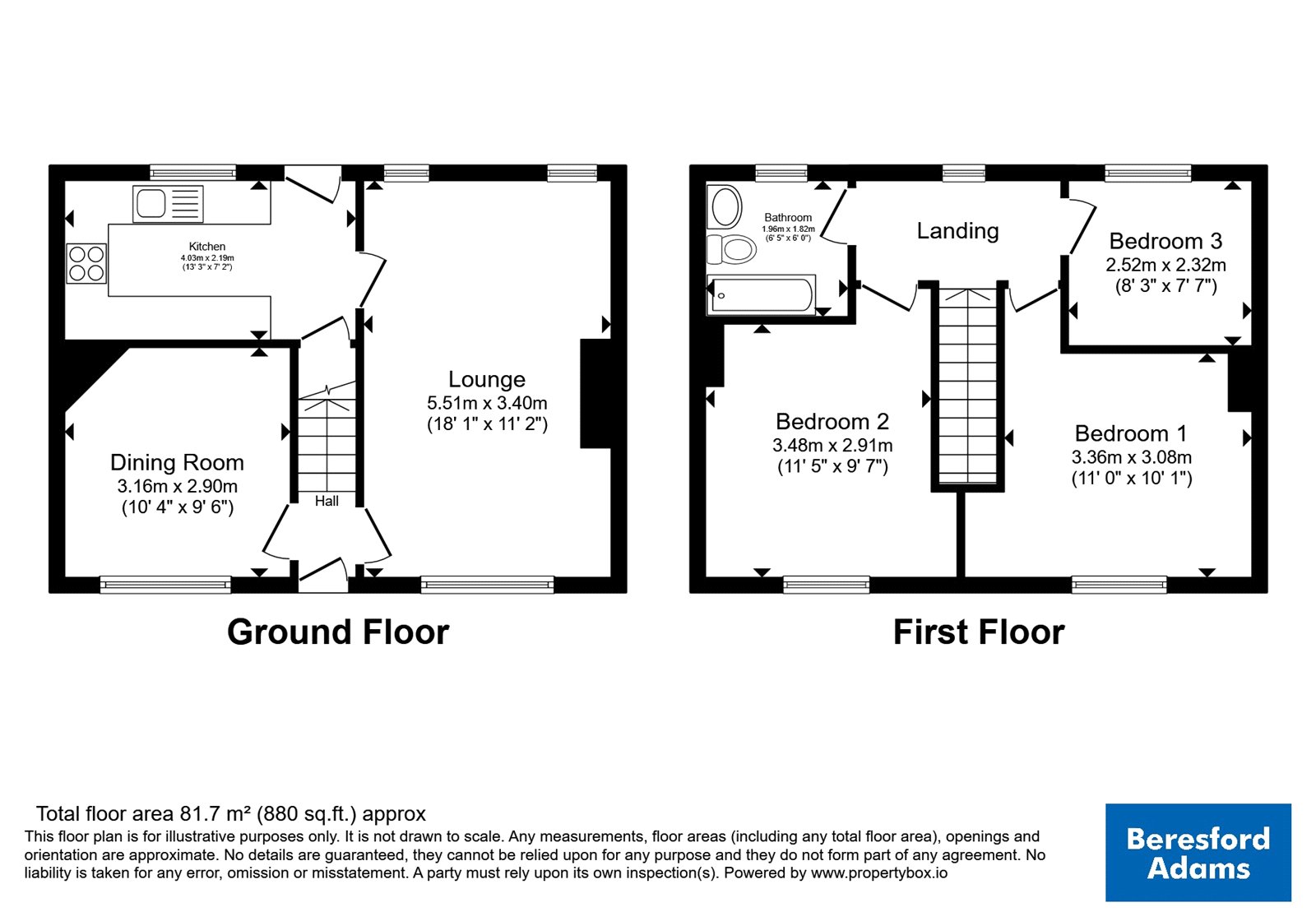 32, Prince Edward Avenue, Denbighshire floorplan