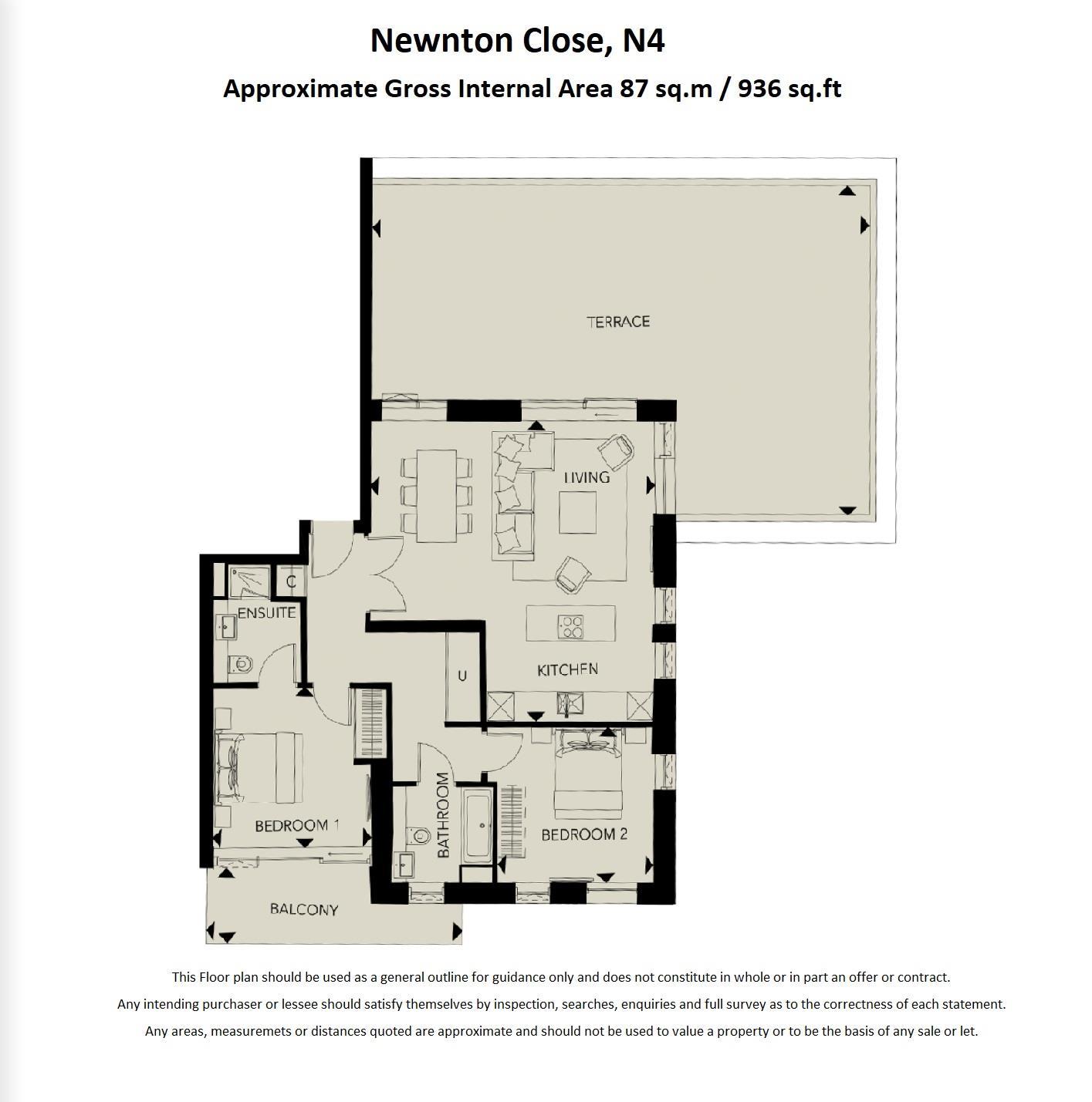2 Bedrooms Flat to rent in Newnton Close, Woodberry Down N4