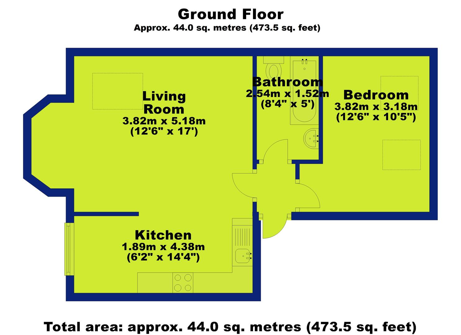Flat 6, 51-53, Musters Road, Nottingham floorplan