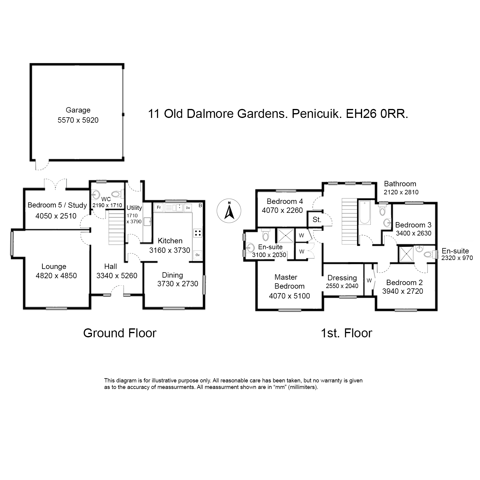 11, Old Dalmore Gardens, Penicuik floorplan