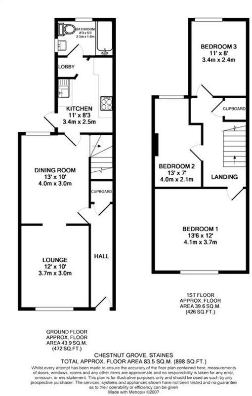 3 Bedrooms Terraced house for sale in Chestnut Grove, Staines TW18