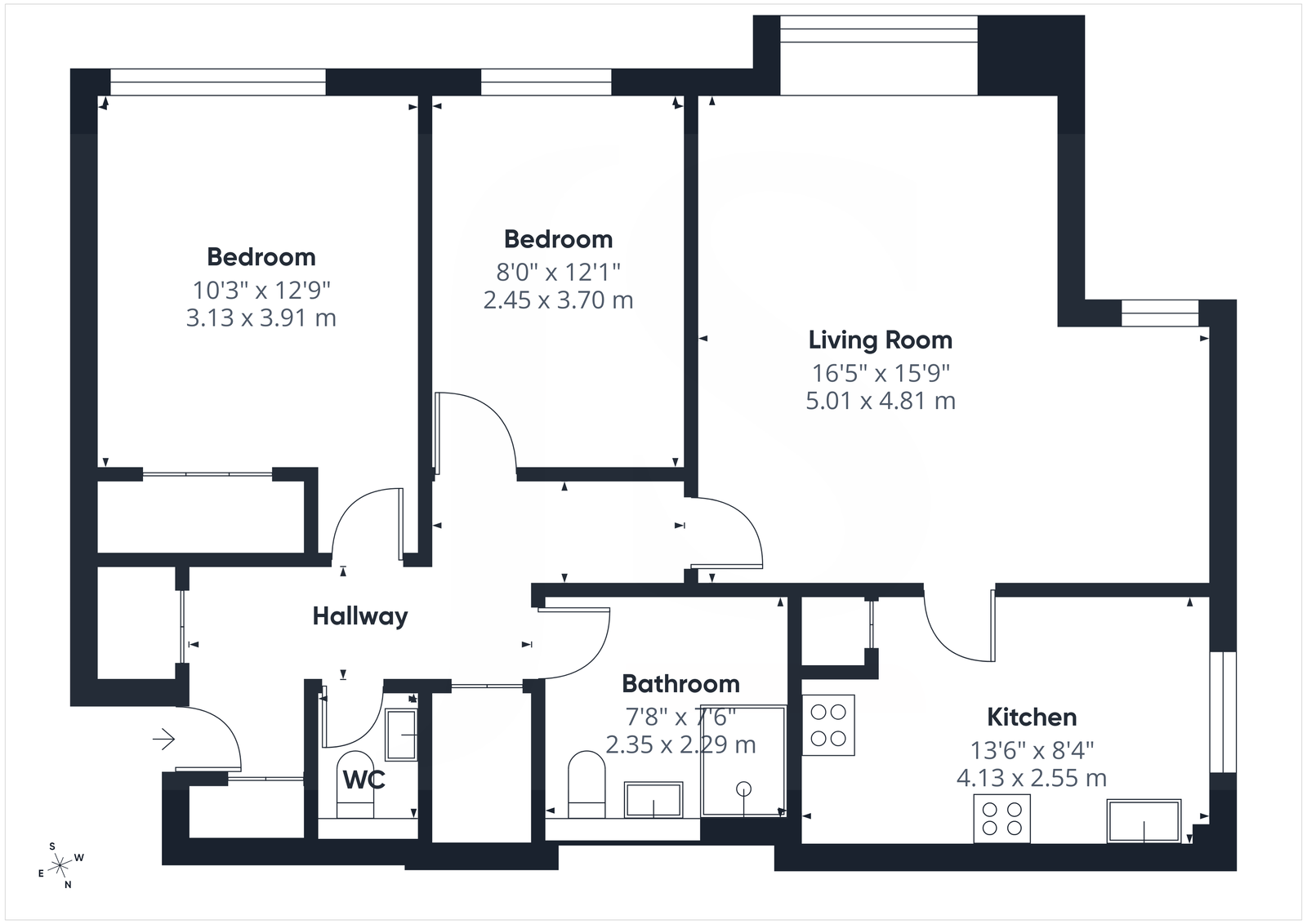 Corville Court, 29,Flat 16, Shelley Road, Worthing floorplan