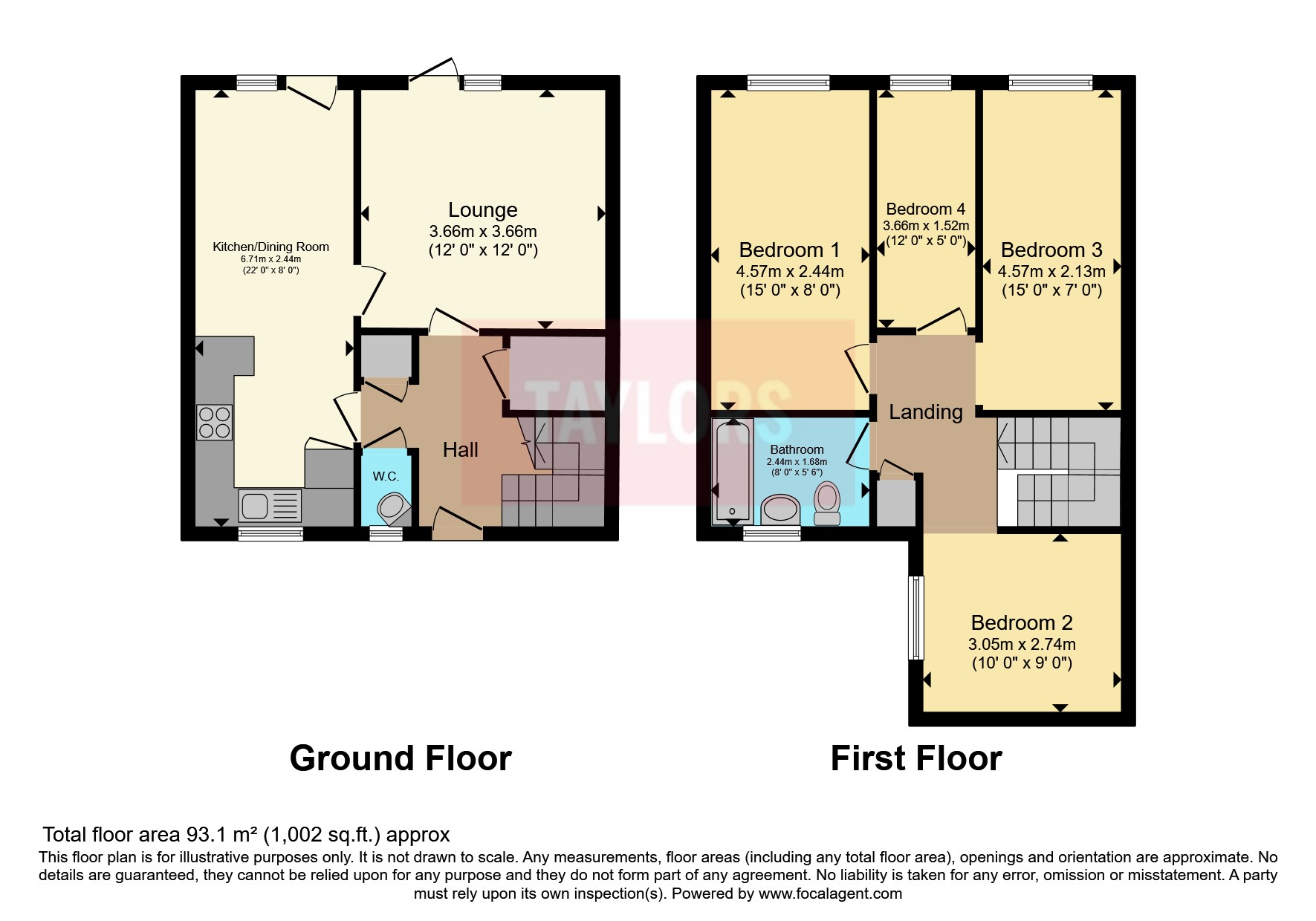 4 bed terraced house for sale in Morris Close, Luton, Bedfordshire LU3