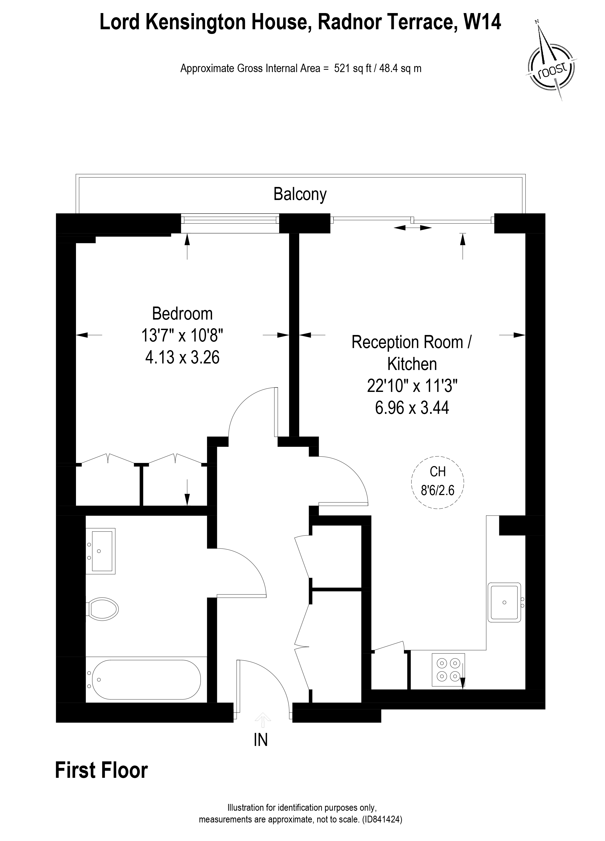 Flat 14 Lord Kensington House, Lord Kensington House, Radnor Terrace, London floorplan