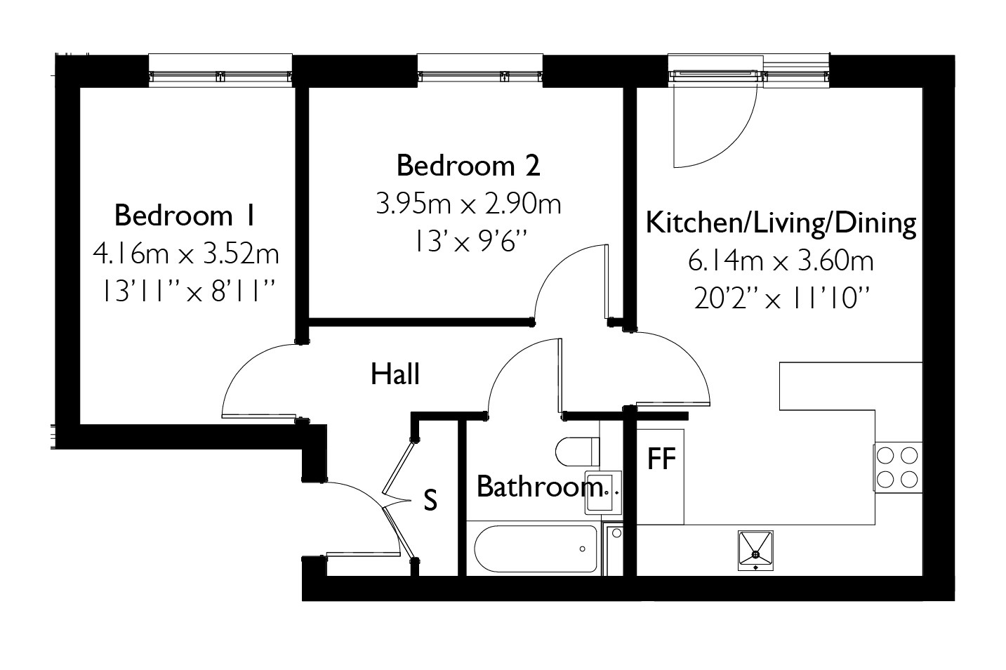 New home, 2 bed flat for sale in Boulters Point, 99 Boyn Valley Road