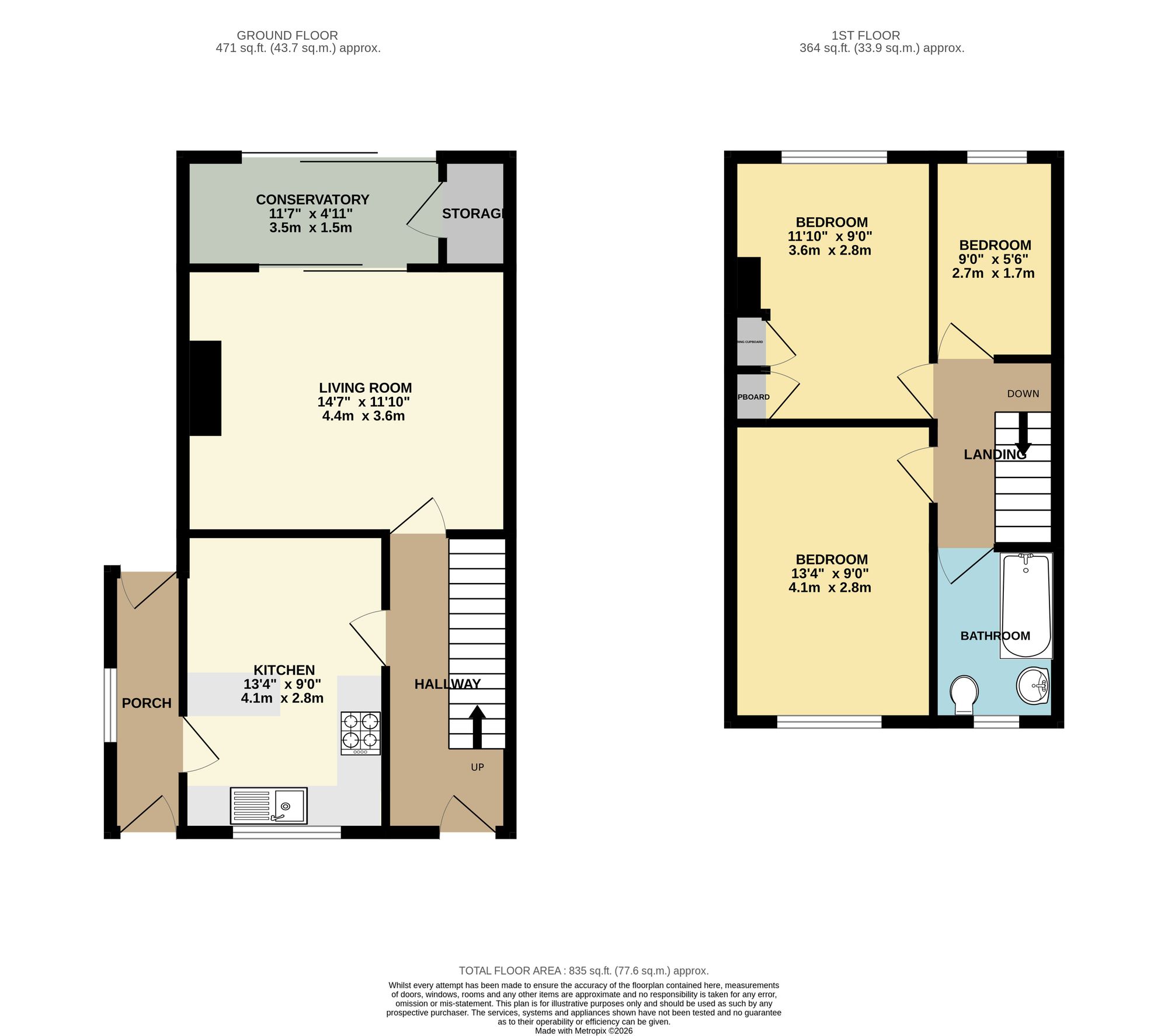 5, Blackthorn Gardens, Taunton - NO onward chain! floorplan