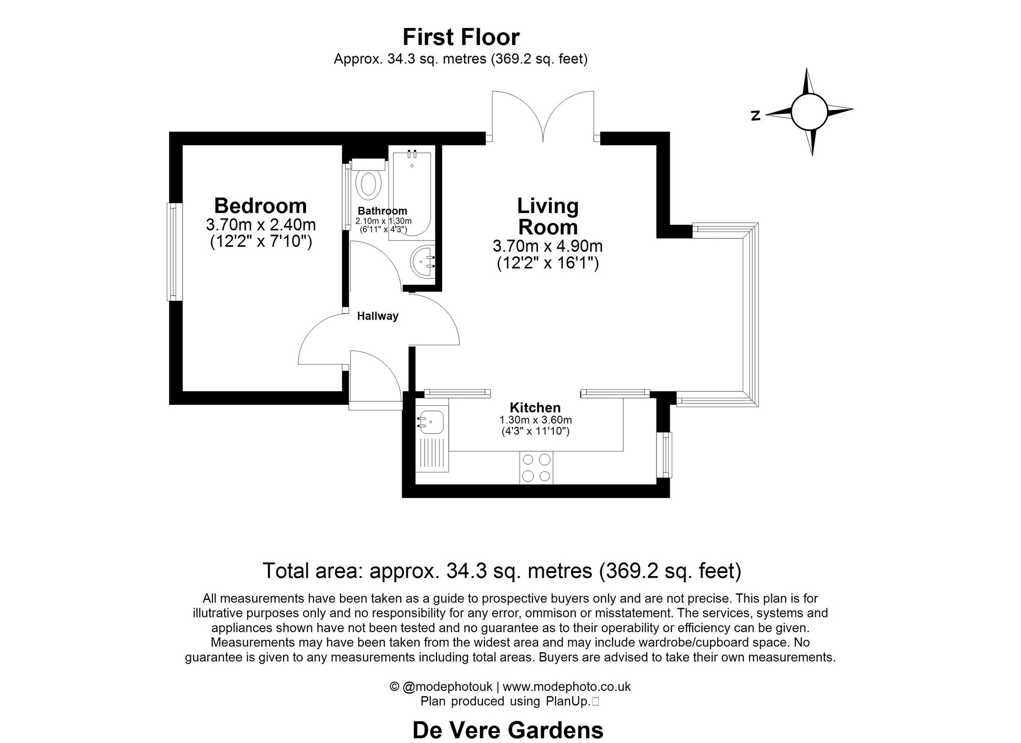 21c De Vere Gardens, Ilford floorplan