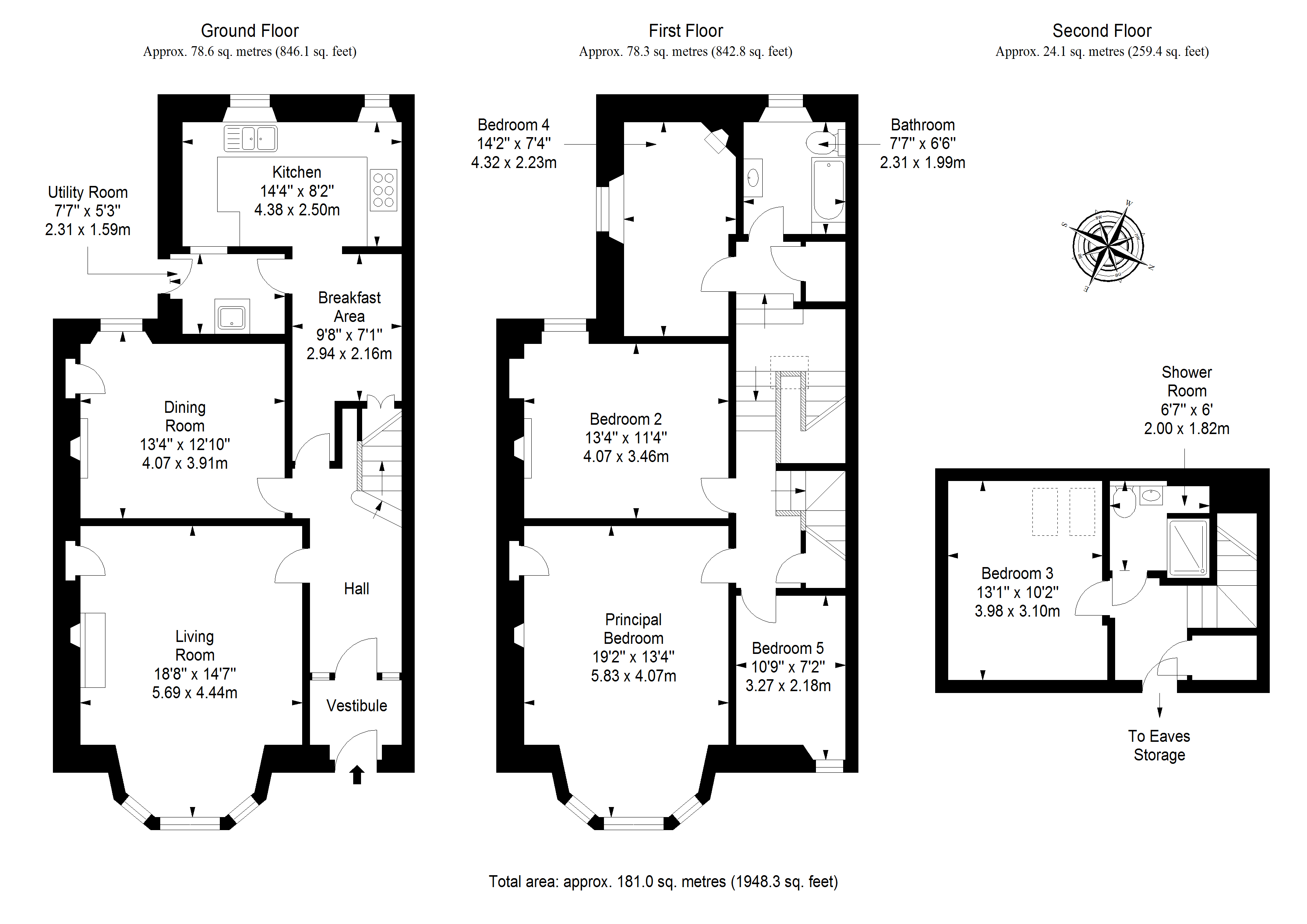 17 Hopetoun Terrace, Gullane, East Lothian EH31, 5 bedroom town house