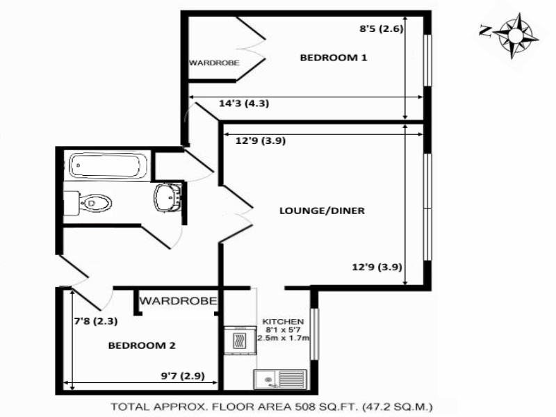 2 Bedrooms Flat for sale in Laleham Road, Shepperton TW17
