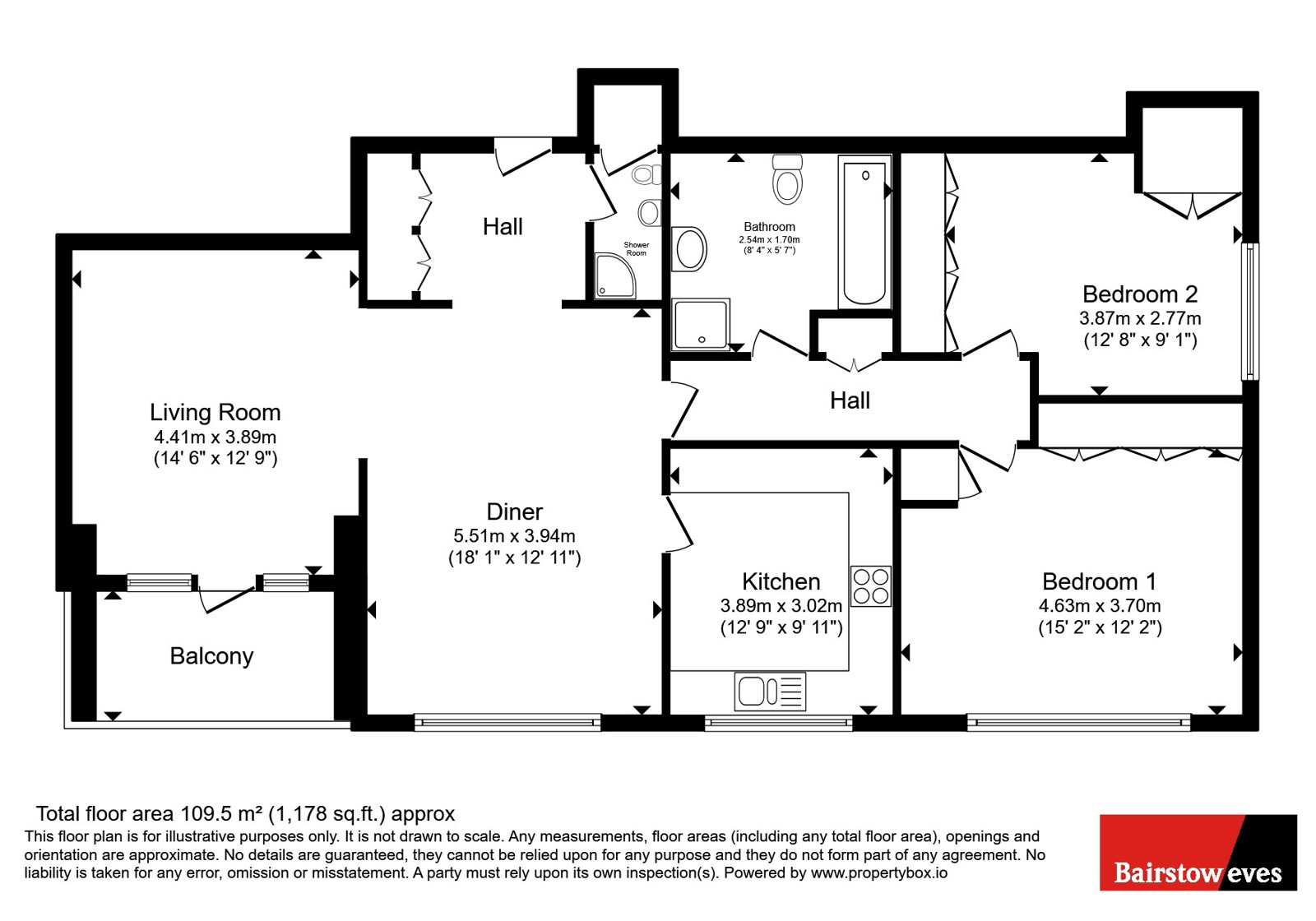 45, The Bowls, Essex floorplan