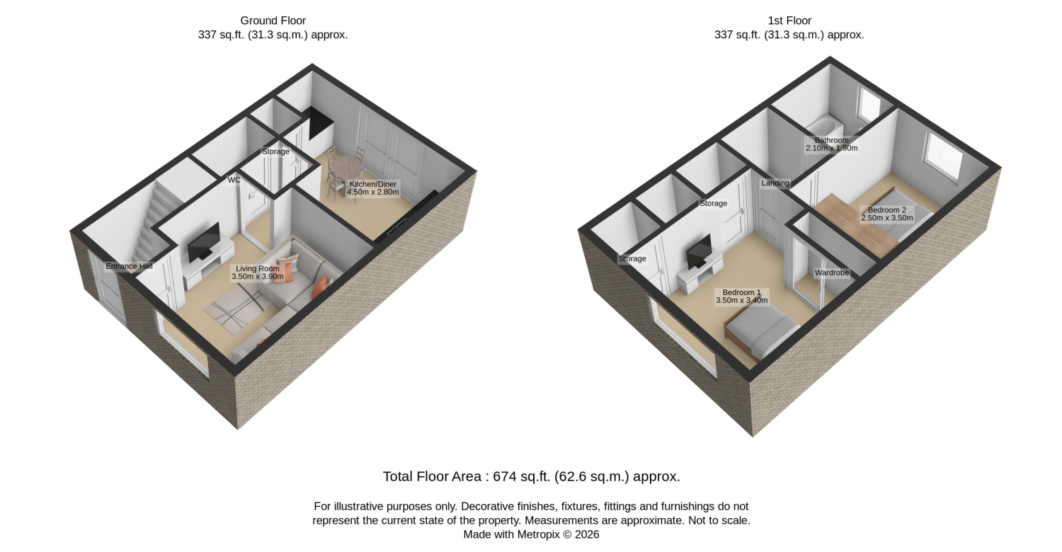 12, WADELEY CLOSE, CANNOCK floorplan