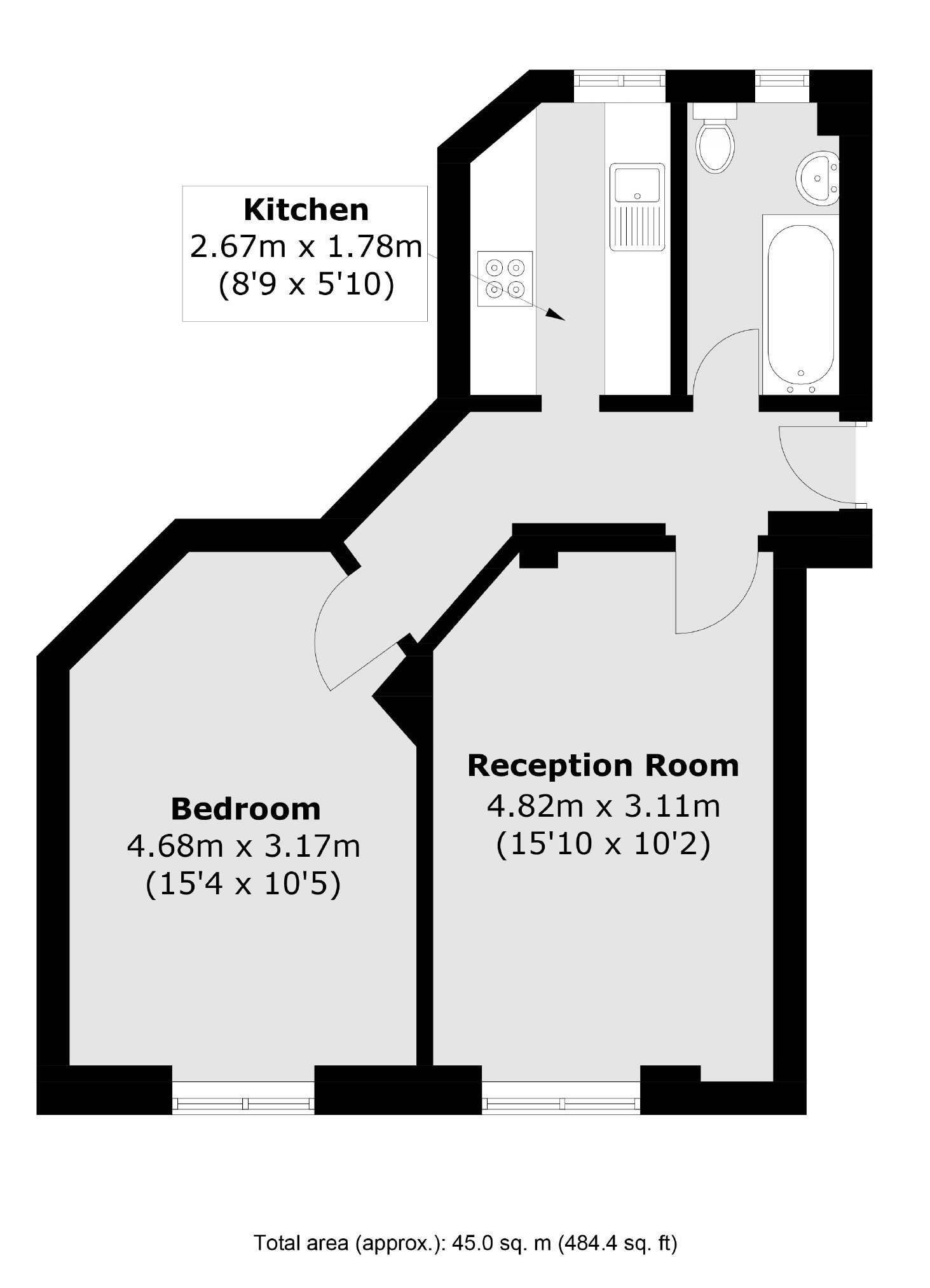 Flat 83, Queen Alexandra Mansions, Hastings Street, London floorplan
