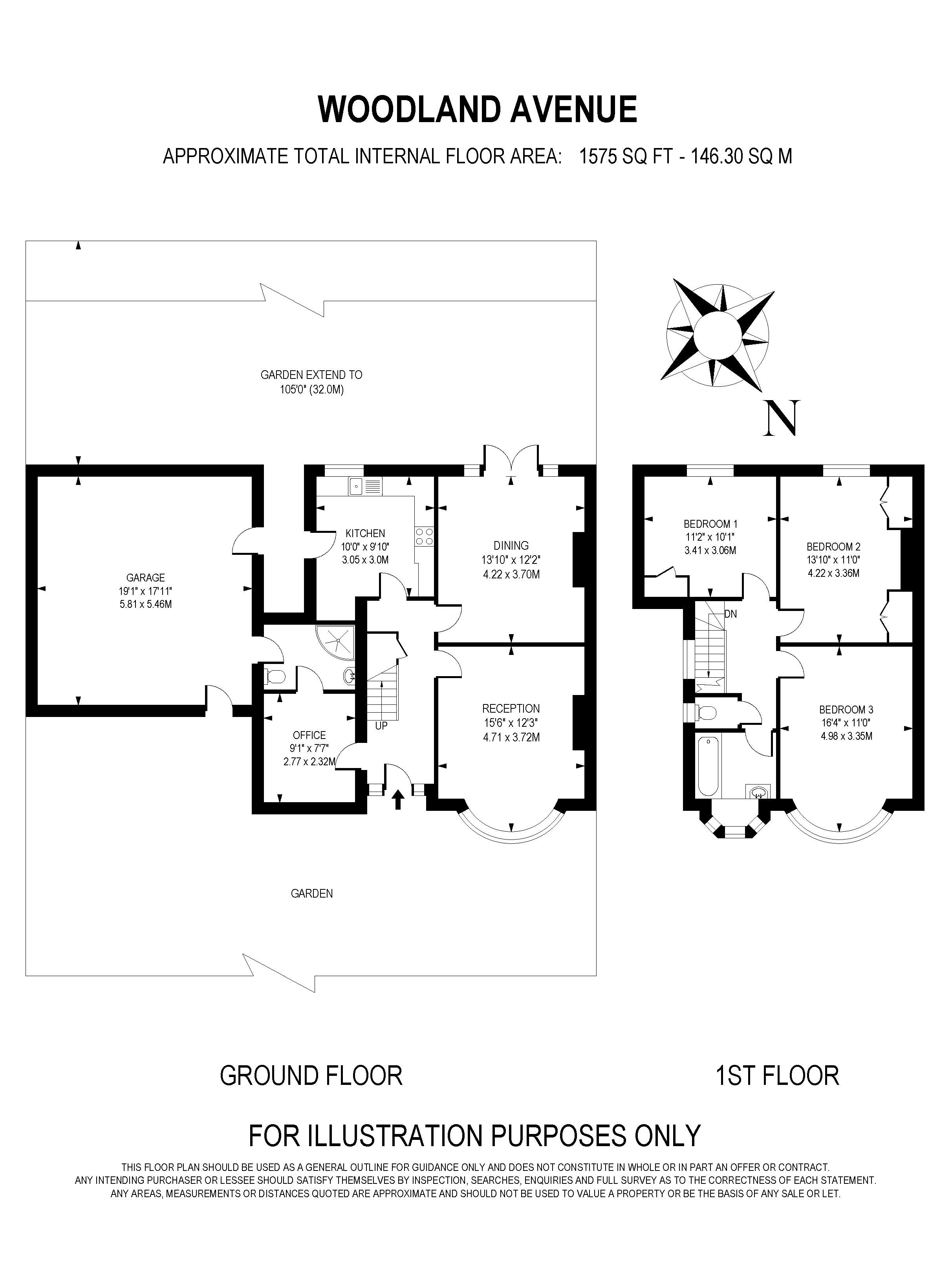 3 Bedrooms  to rent in Woodlands Avenue, Worcester Park KT4