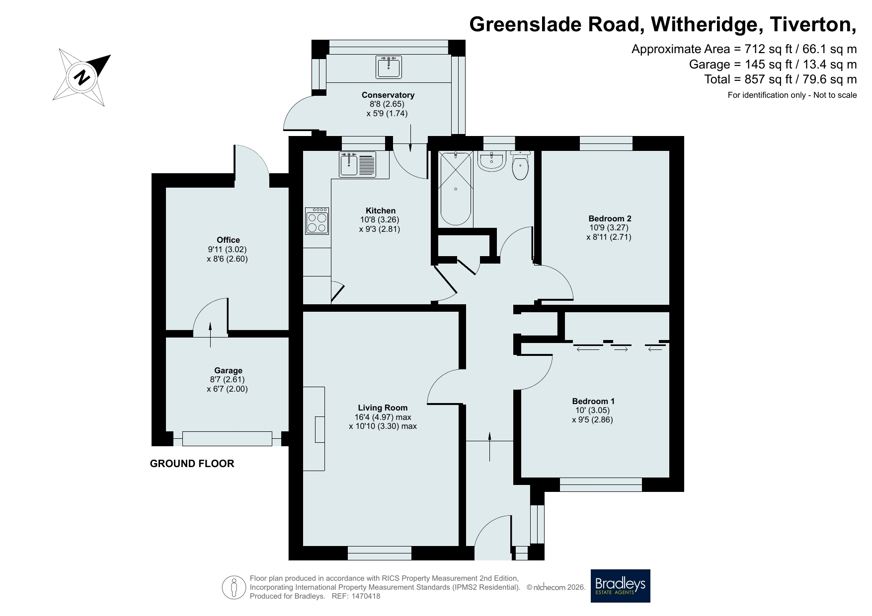 7 Greenslade Road, Witheridge Tiverton Devon, Tiverton floorplan