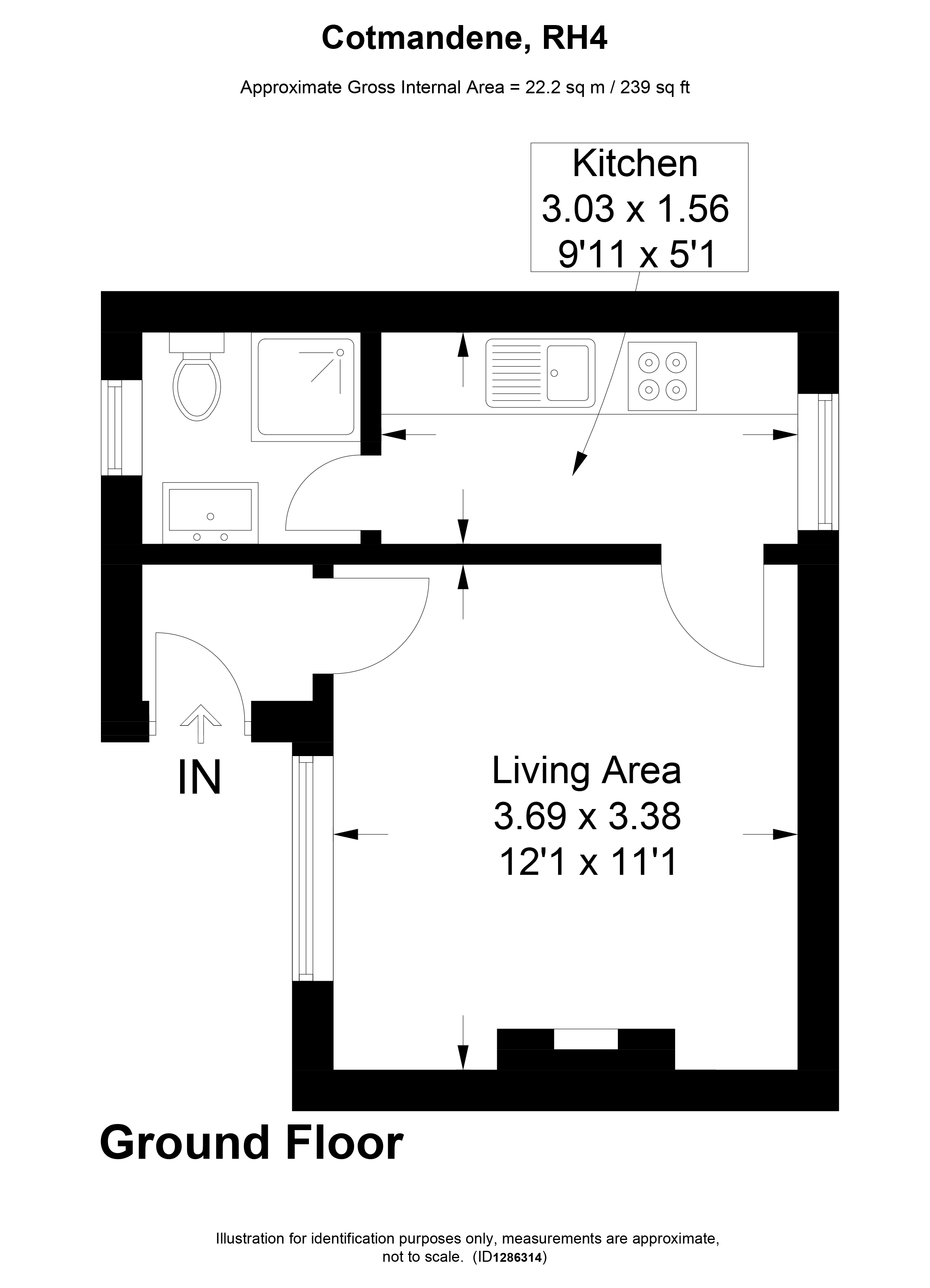 4B, 16, Cotmandene, Dorking floorplan