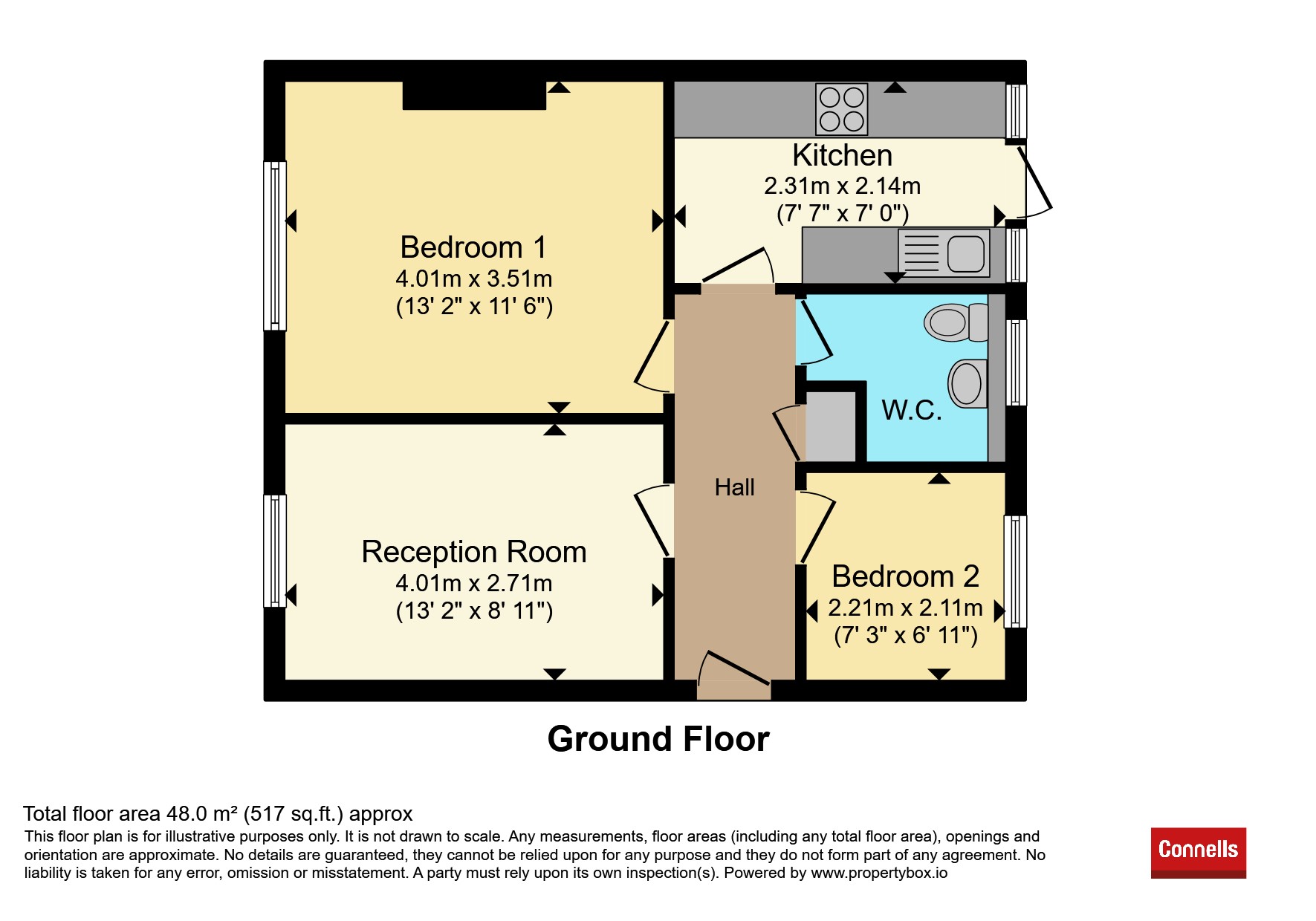 Flat 3, Warwick Court, Princes Drive, Harrow floorplan