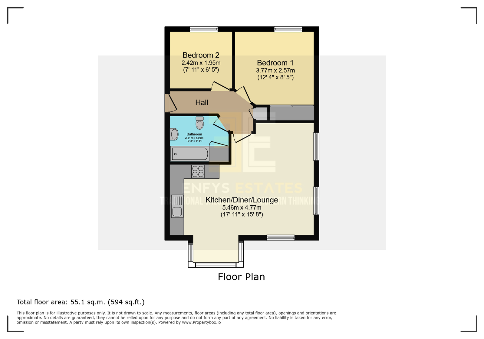 129, Cysgod Y Bryn, Colwyn Bay floorplan
