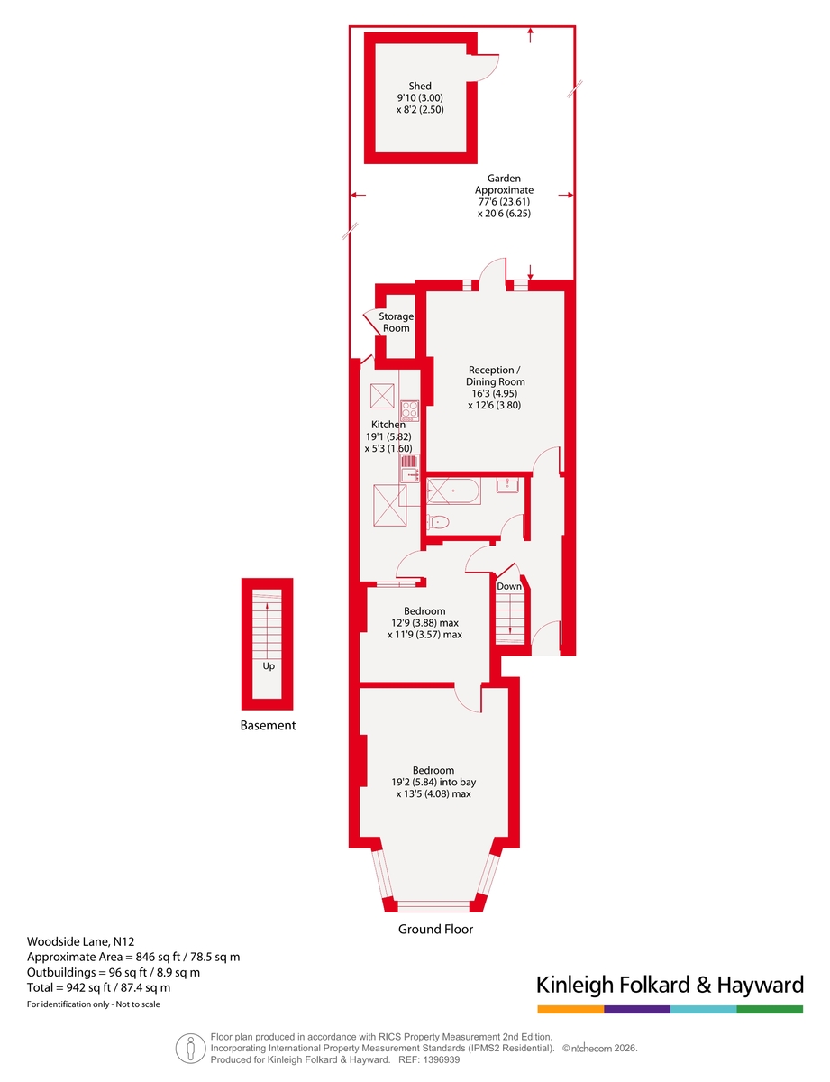 Ground Floor Flat, 6, Woodside Lane, London floorplan
