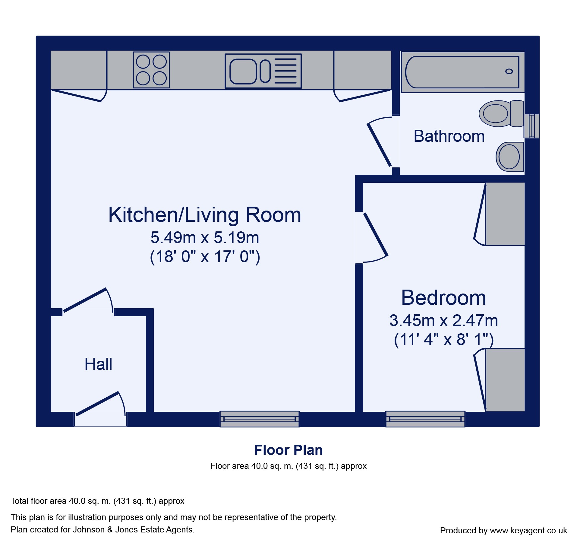 1 Bedrooms Flat to rent in Gogmore Lane, Chertsey KT16