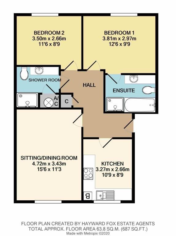 Apartment 3, Applemore House, Lymington floorplan