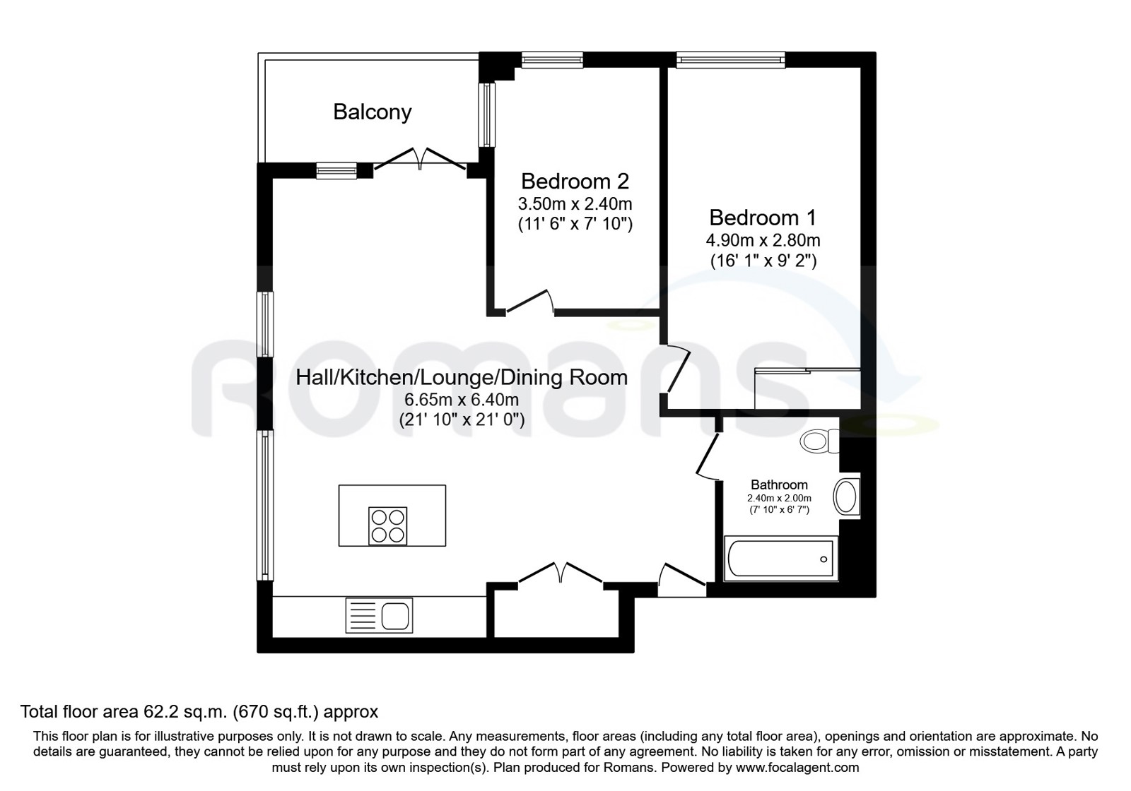 Flat 603, Verto, Reading floorplan