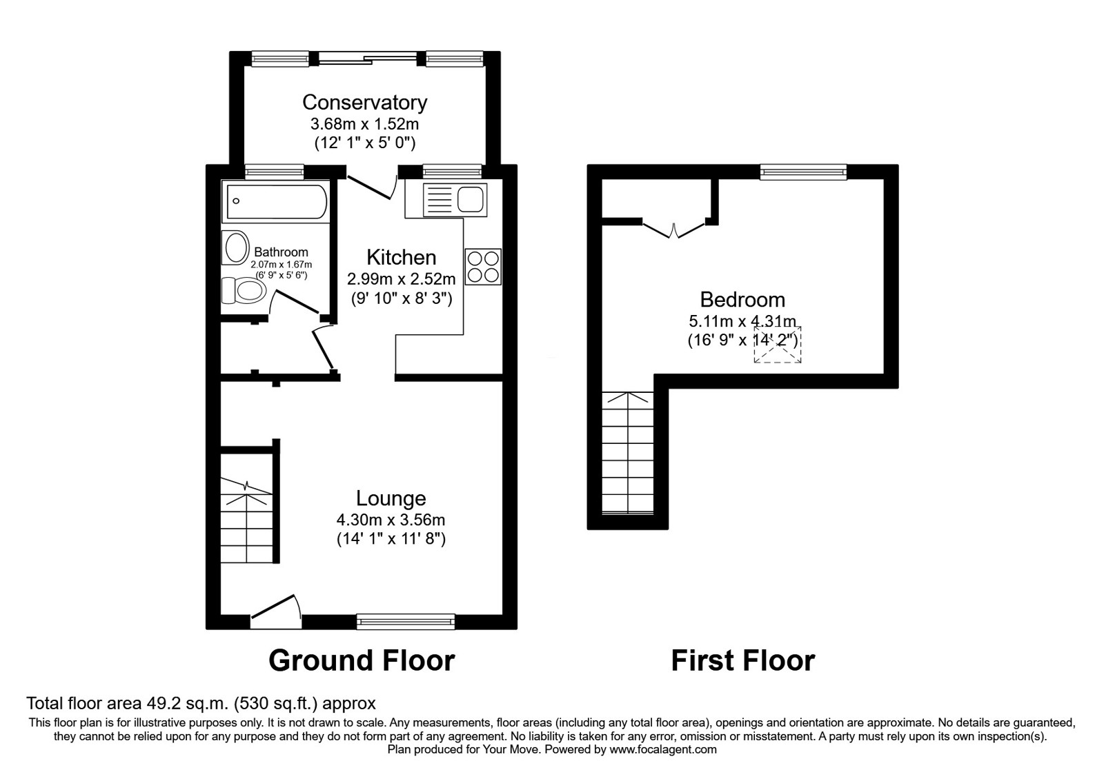 14, Dean Court, Wolverhampton floorplan