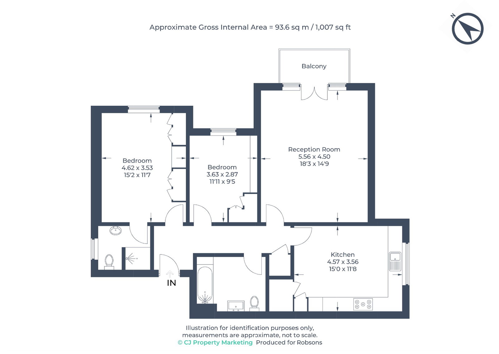 8, Flat  High Oaks, Northwood floorplan