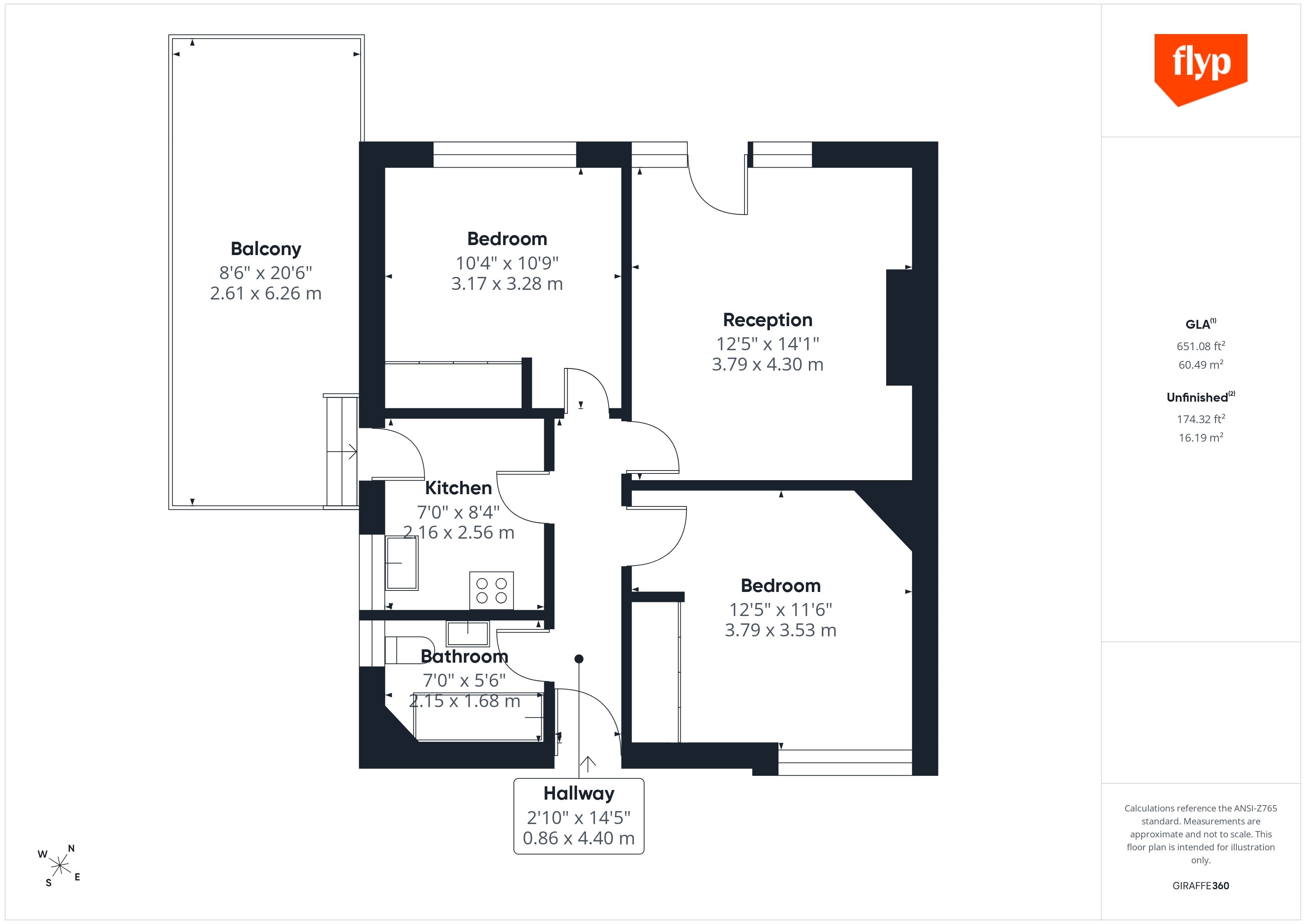3B,, The Vale, London floorplan