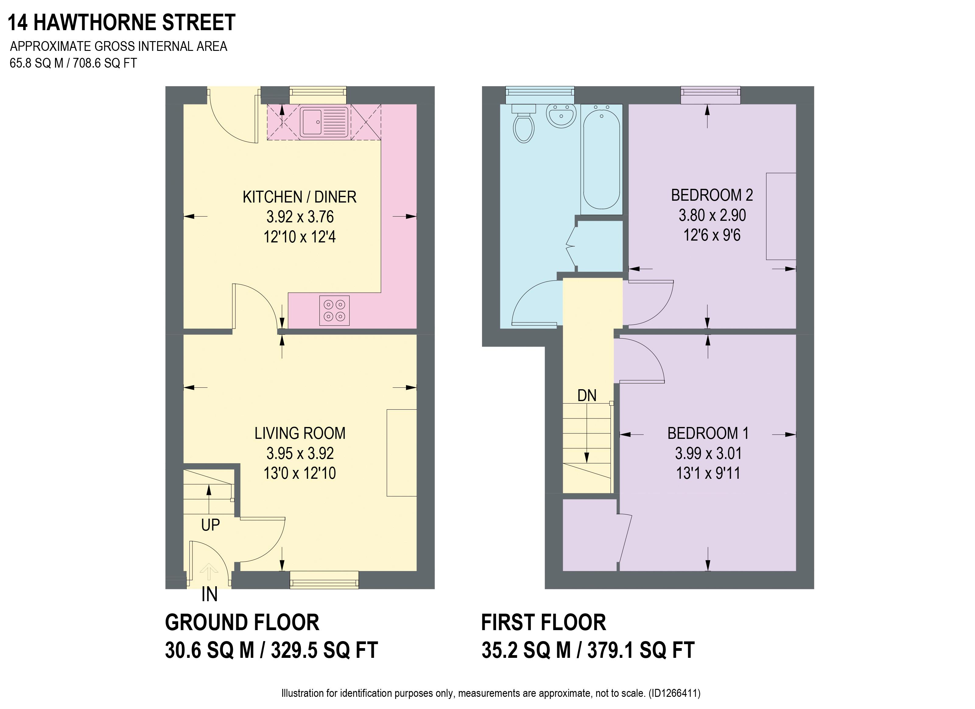 14, Hawthorne Street, Chesterfield floorplan