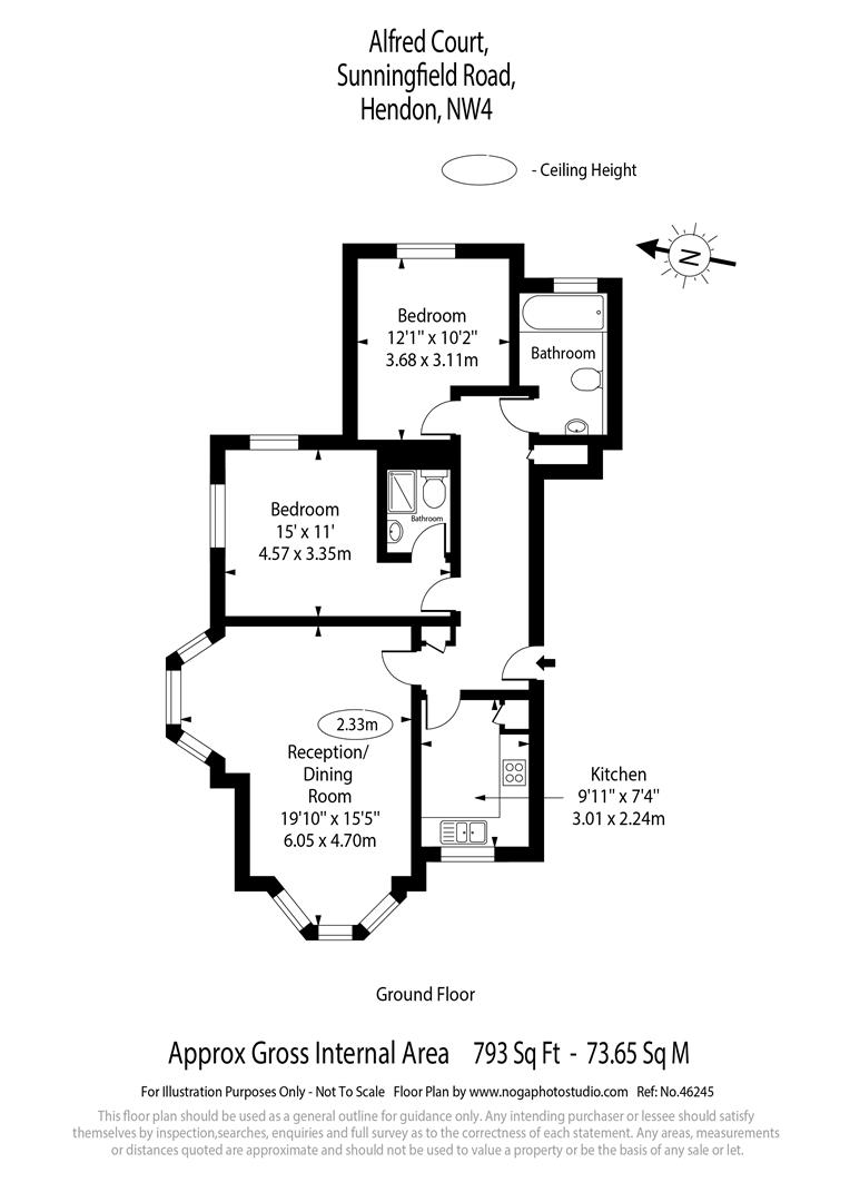 1 Alfred Court, 84, Sunningfields Road, London floorplan