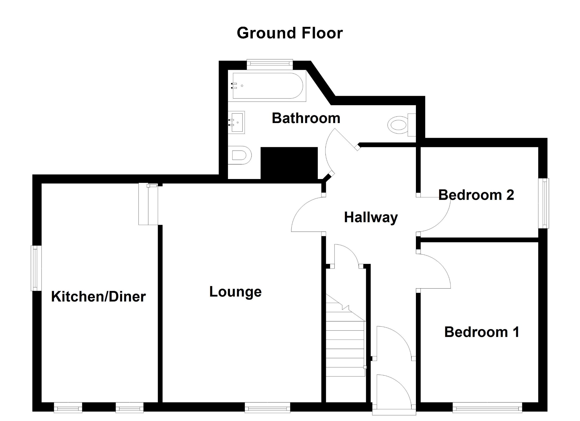 Flat 1, 19 Hest Bank Lane, Lancaster floorplan